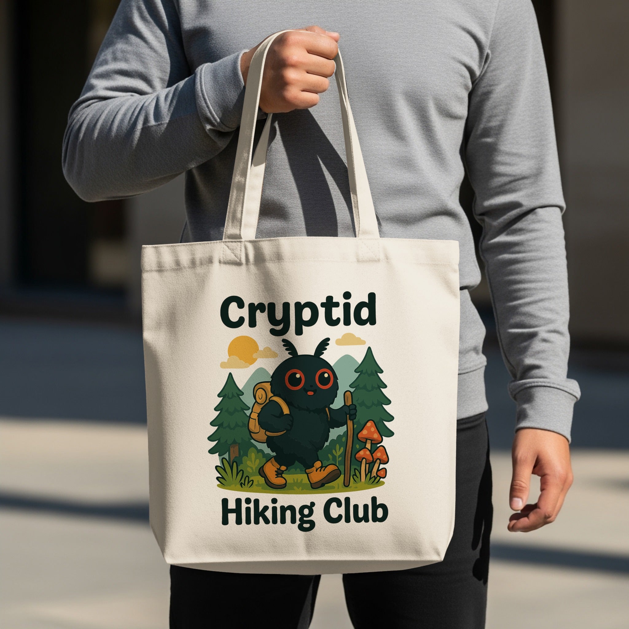 Cryptid Hiking Club Art Illustration Tote Bag product
