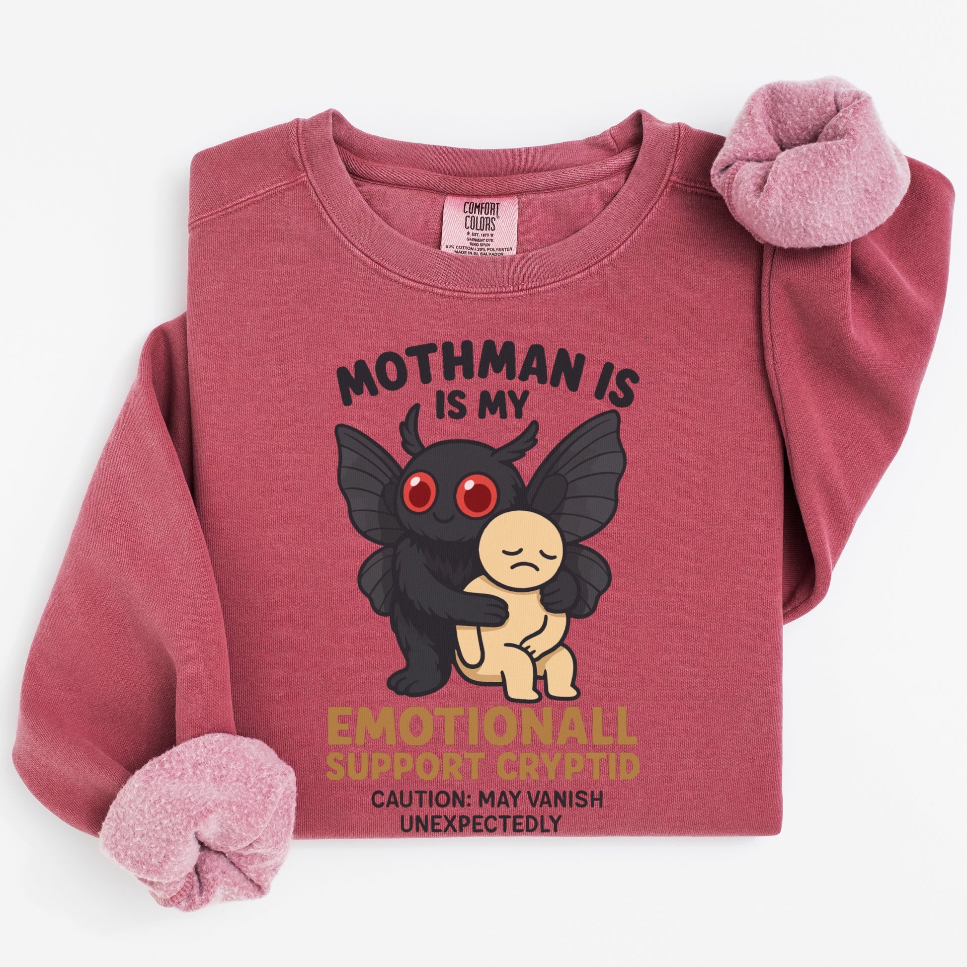 Mothman Emotional Support Cryptid Sweatshirt product type