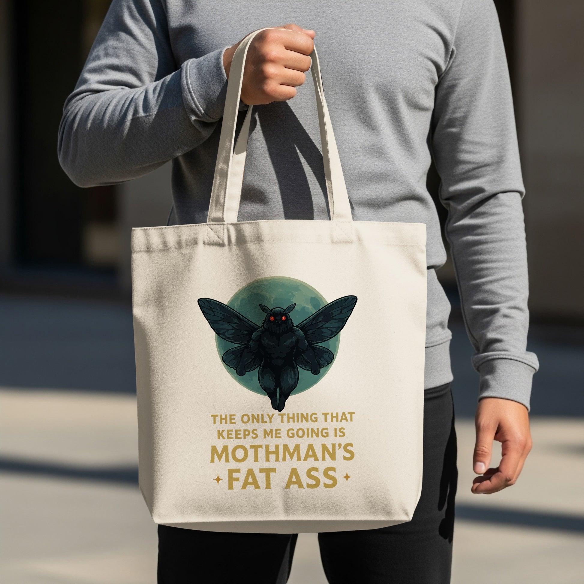 The Only Thing That Keeps Me Going Is Mothman Tote Bag Product