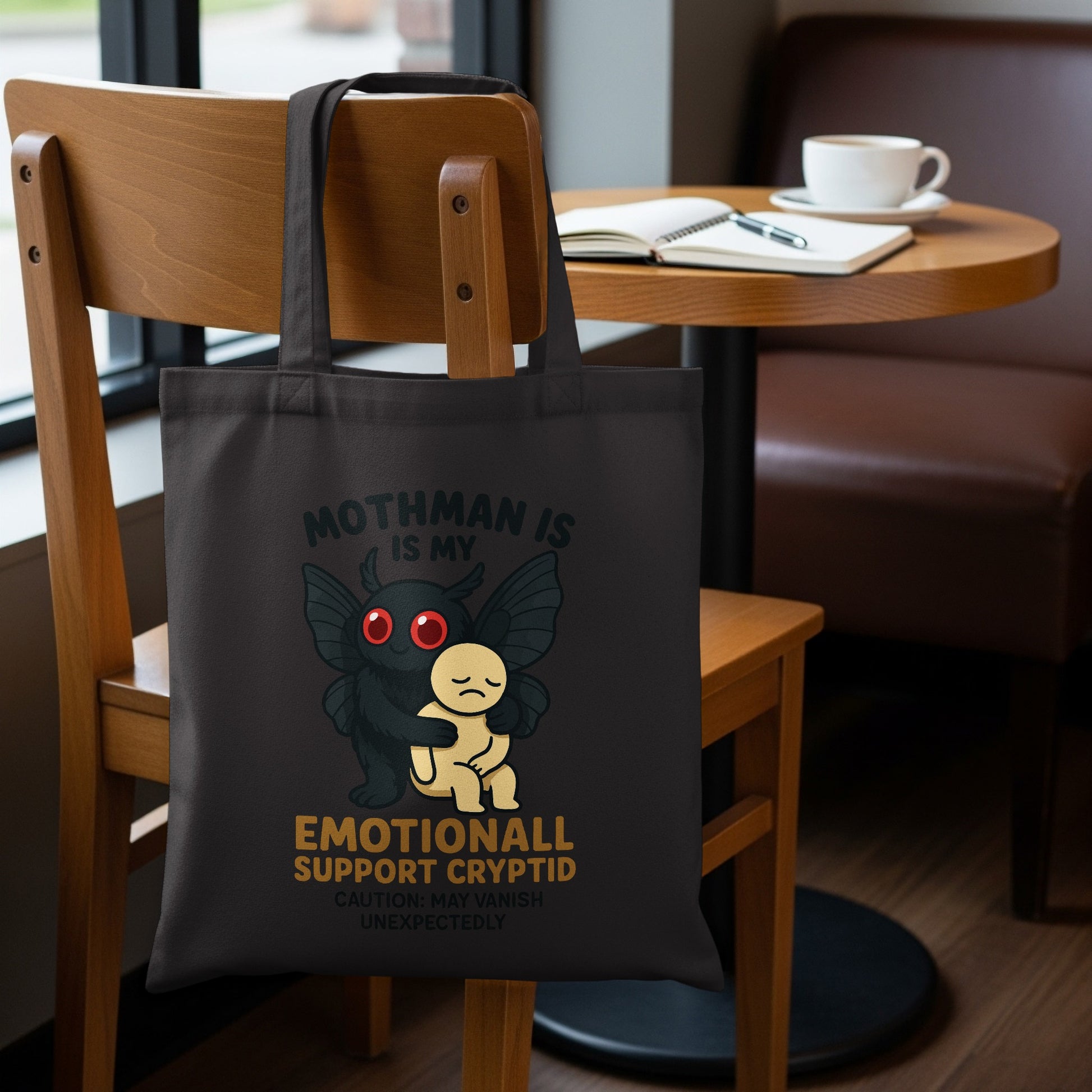 Mothman Emotional Support Cryptid Tote Bag product