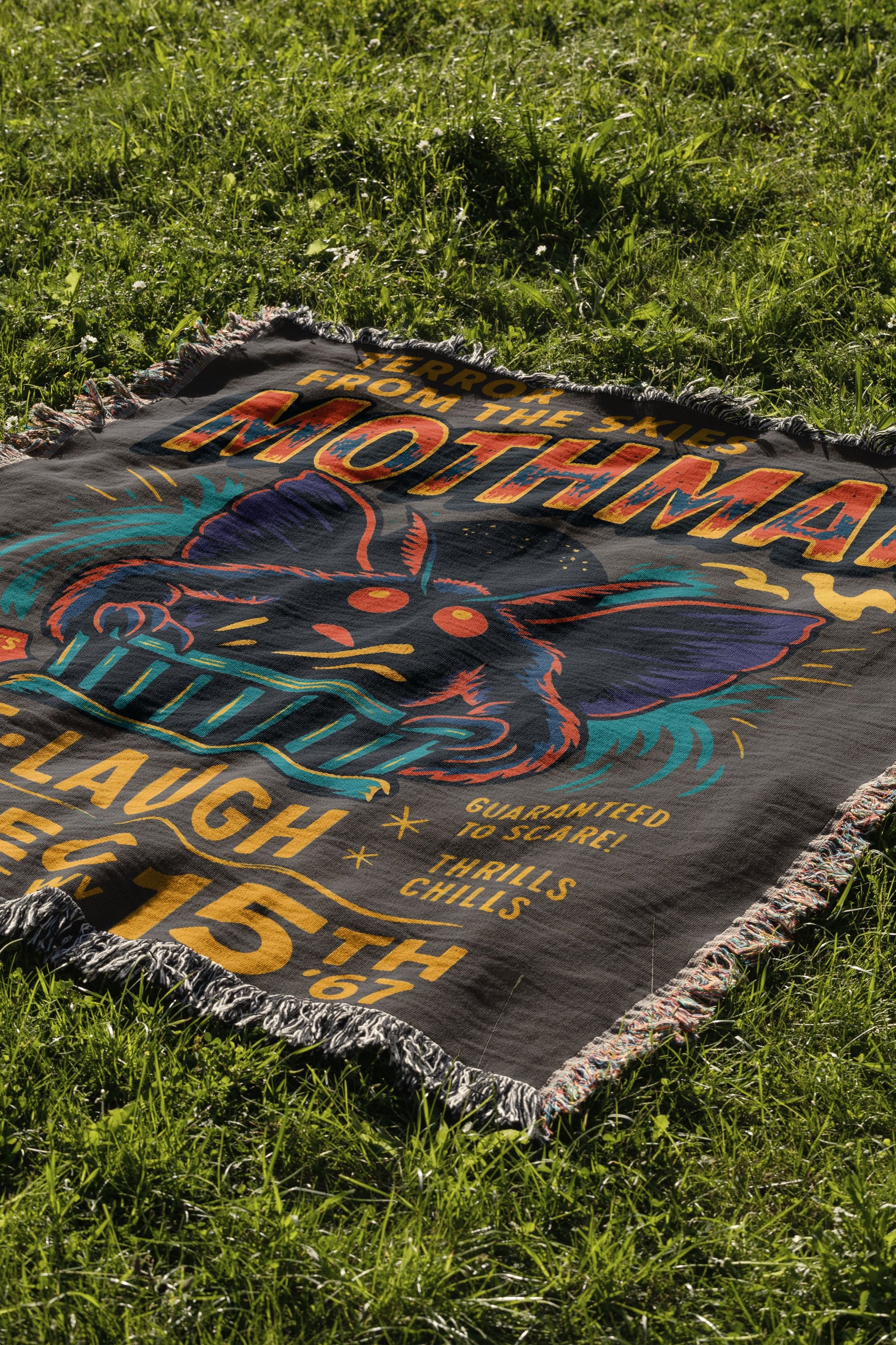 Mothman Festival Themed Custom Design Throw Blanket product