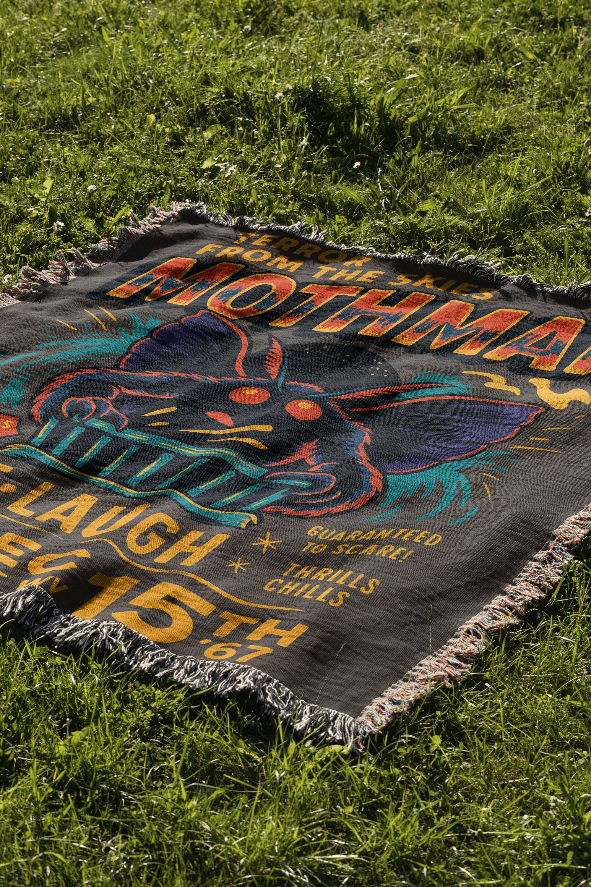 Mothman Festival Themed Custom Design Throw Blanket product