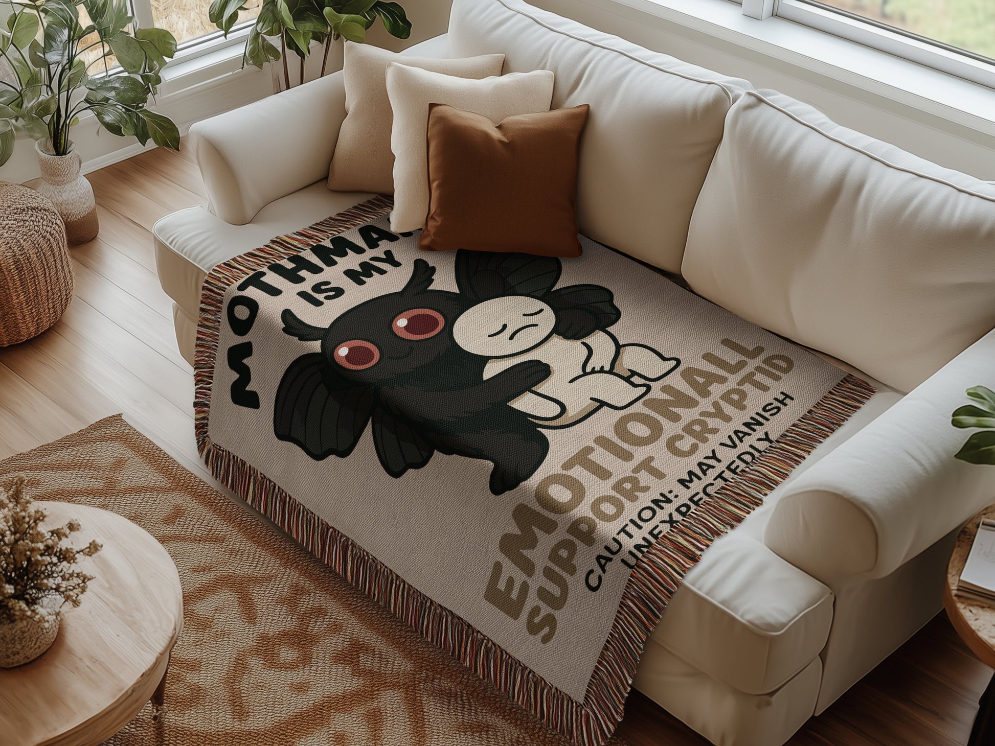 Mothman Emotional Support Graphic Blanket product