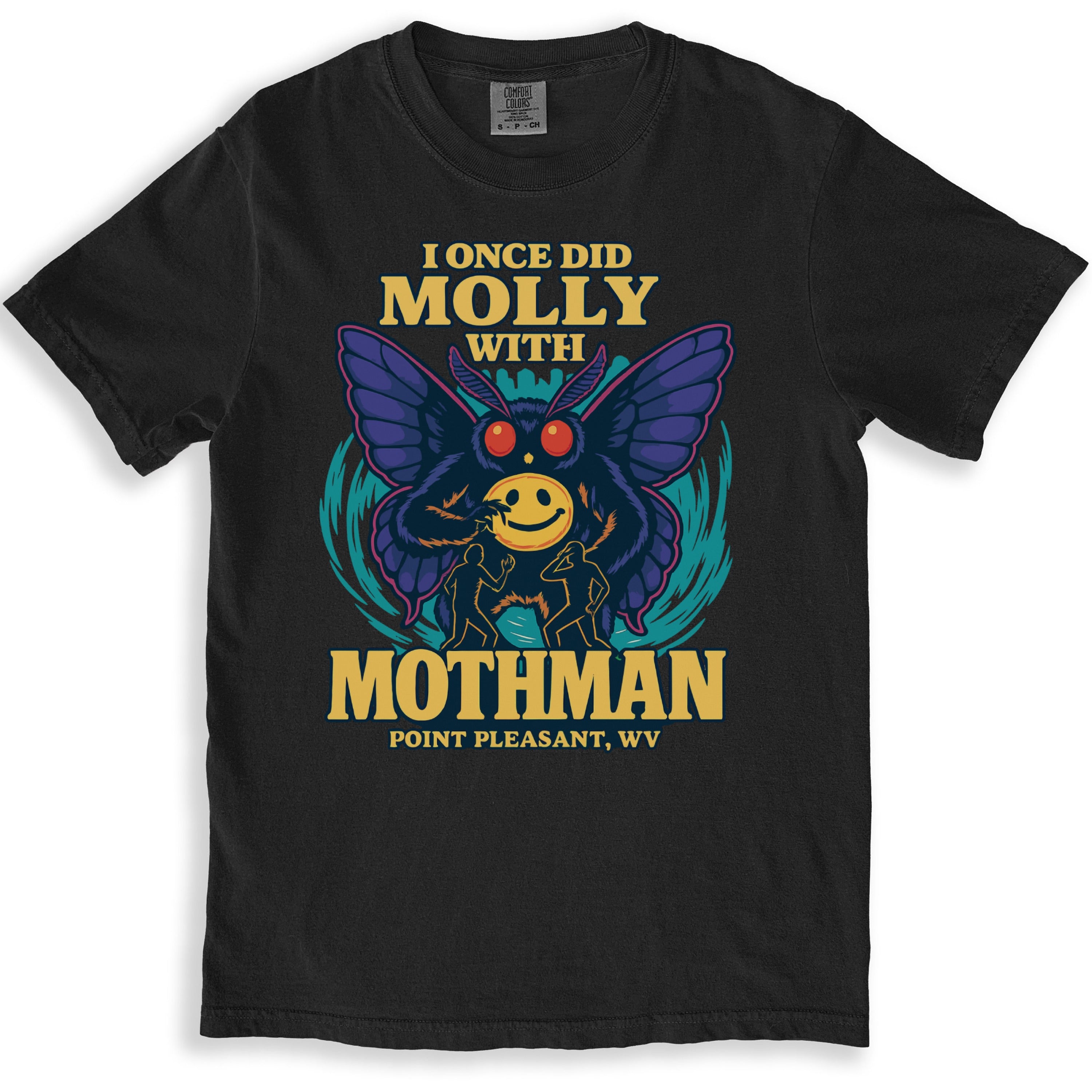 I Once Did Molly with Mothman Black T-shirt product