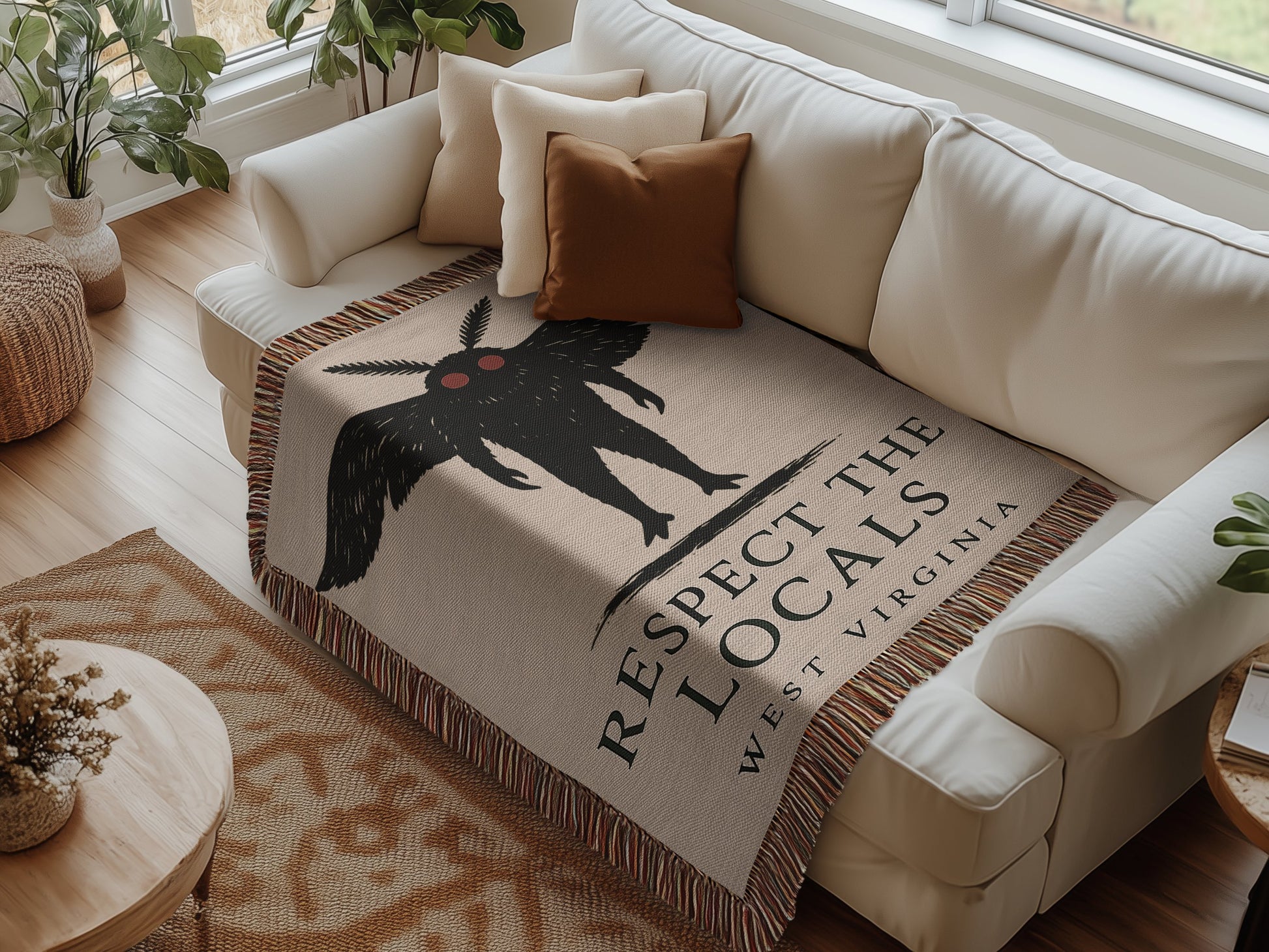 Respect The Locals West Virginia Sofa Throw product
