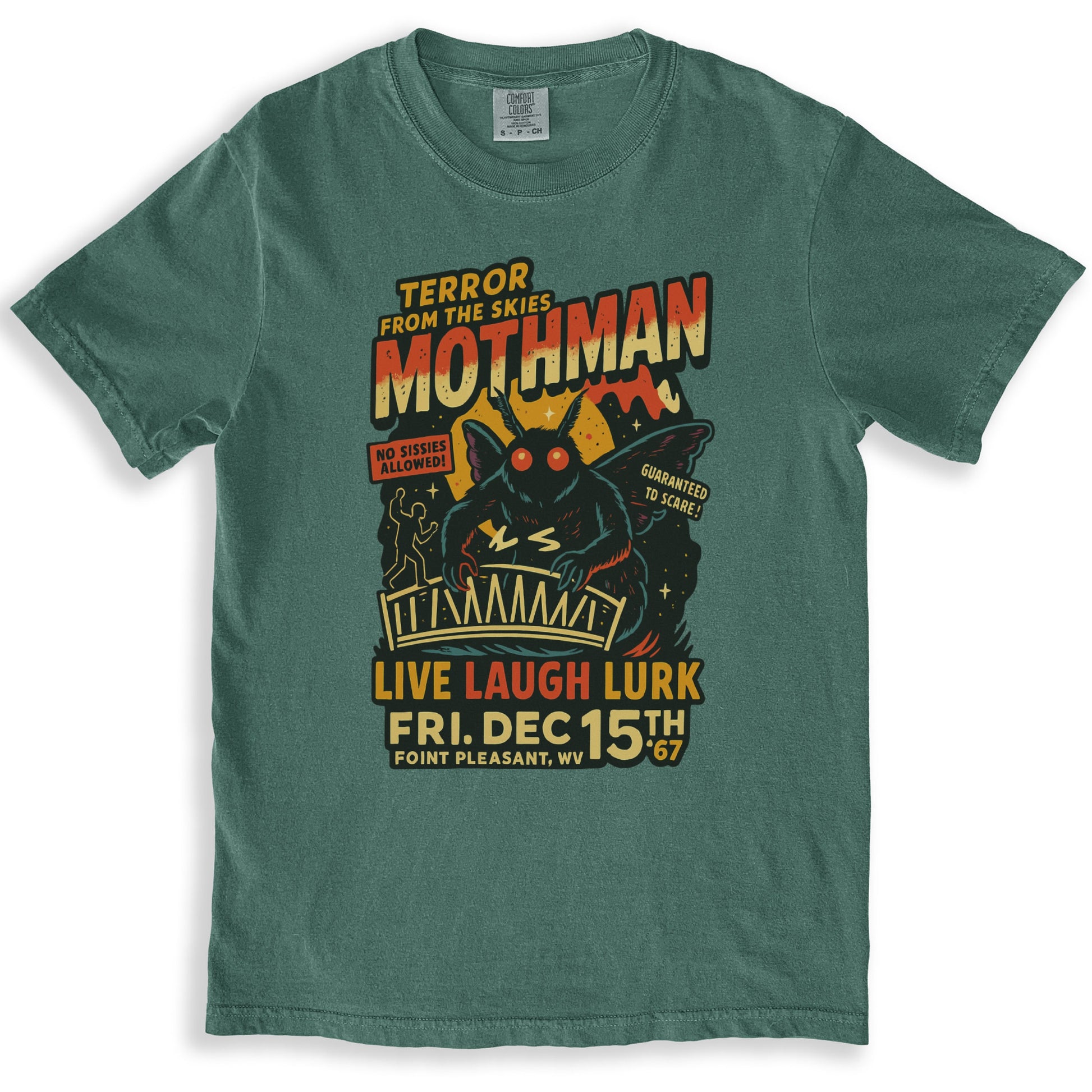 Mothman Live Laugh Lurk Graphic Tee Shirt product type