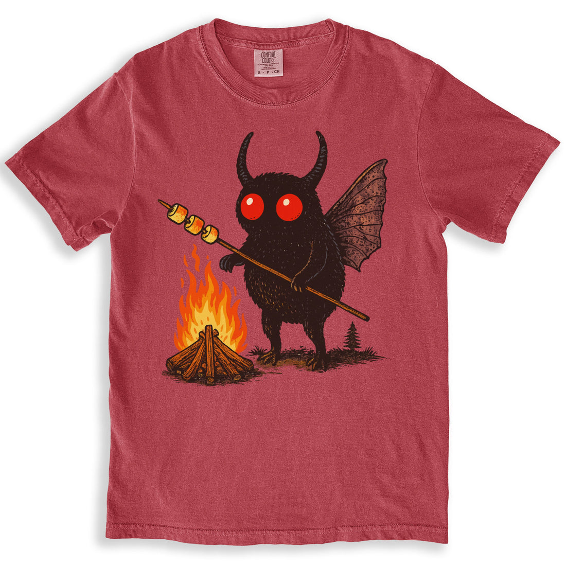 Mothman Roasting Marshmallows Graphic Tee product type