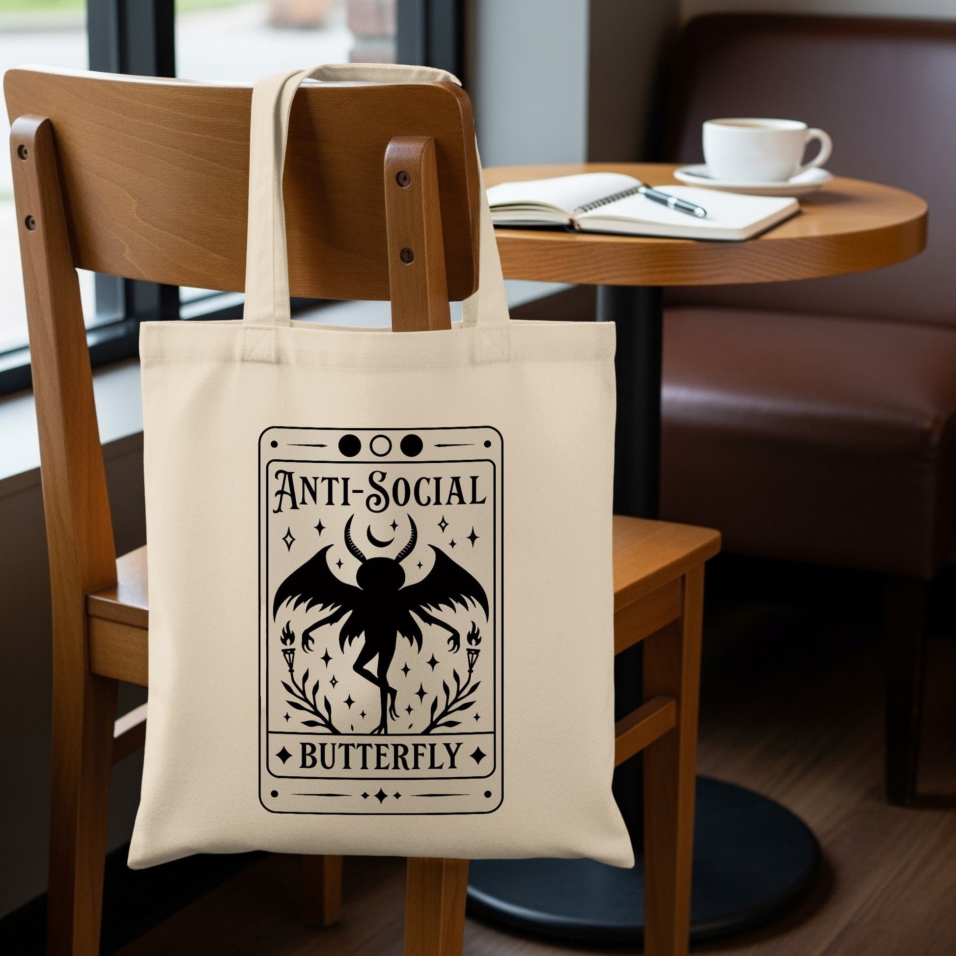 Anti-Social Butterfly Tote Bag with Artistic Design product