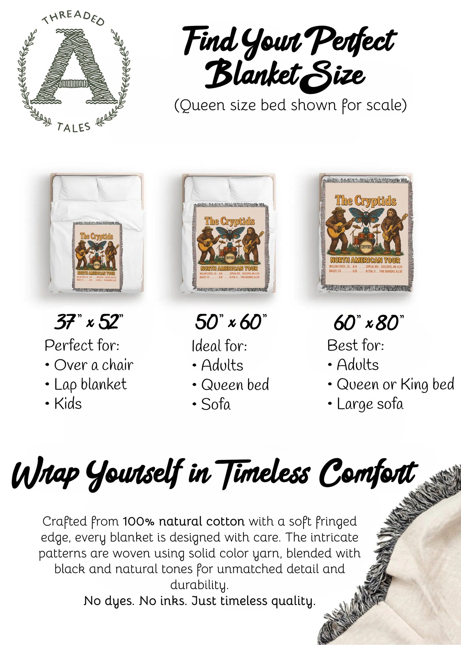 Timeless Comfort Printed Blanket Perfect Sofa Product
