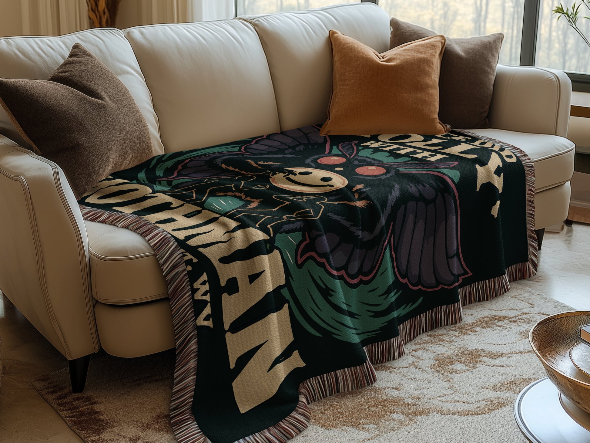 Cozy Blanket Featuring Mothman Design Collection product