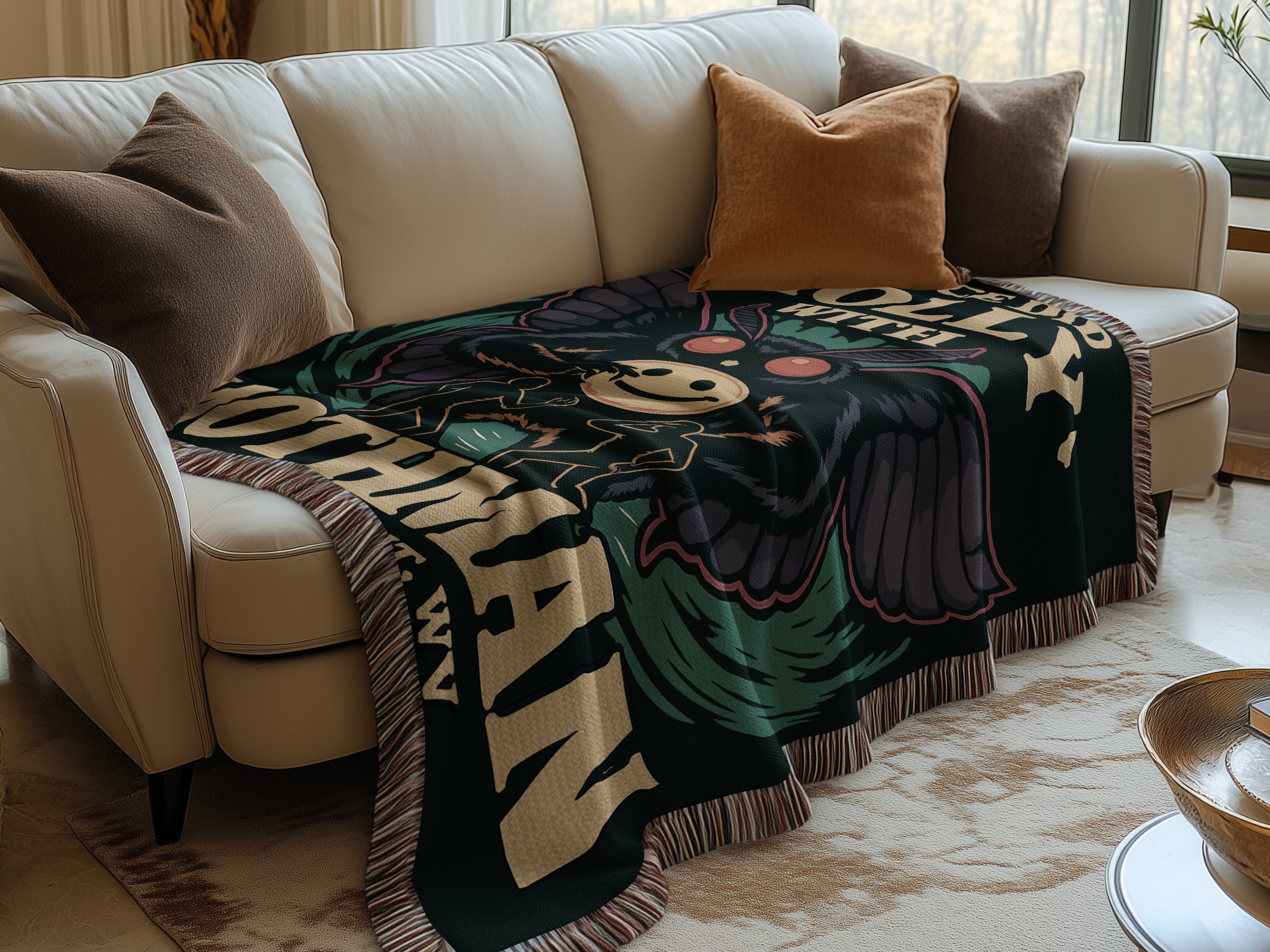 Cozy Blanket Featuring Mothman Design Collection product