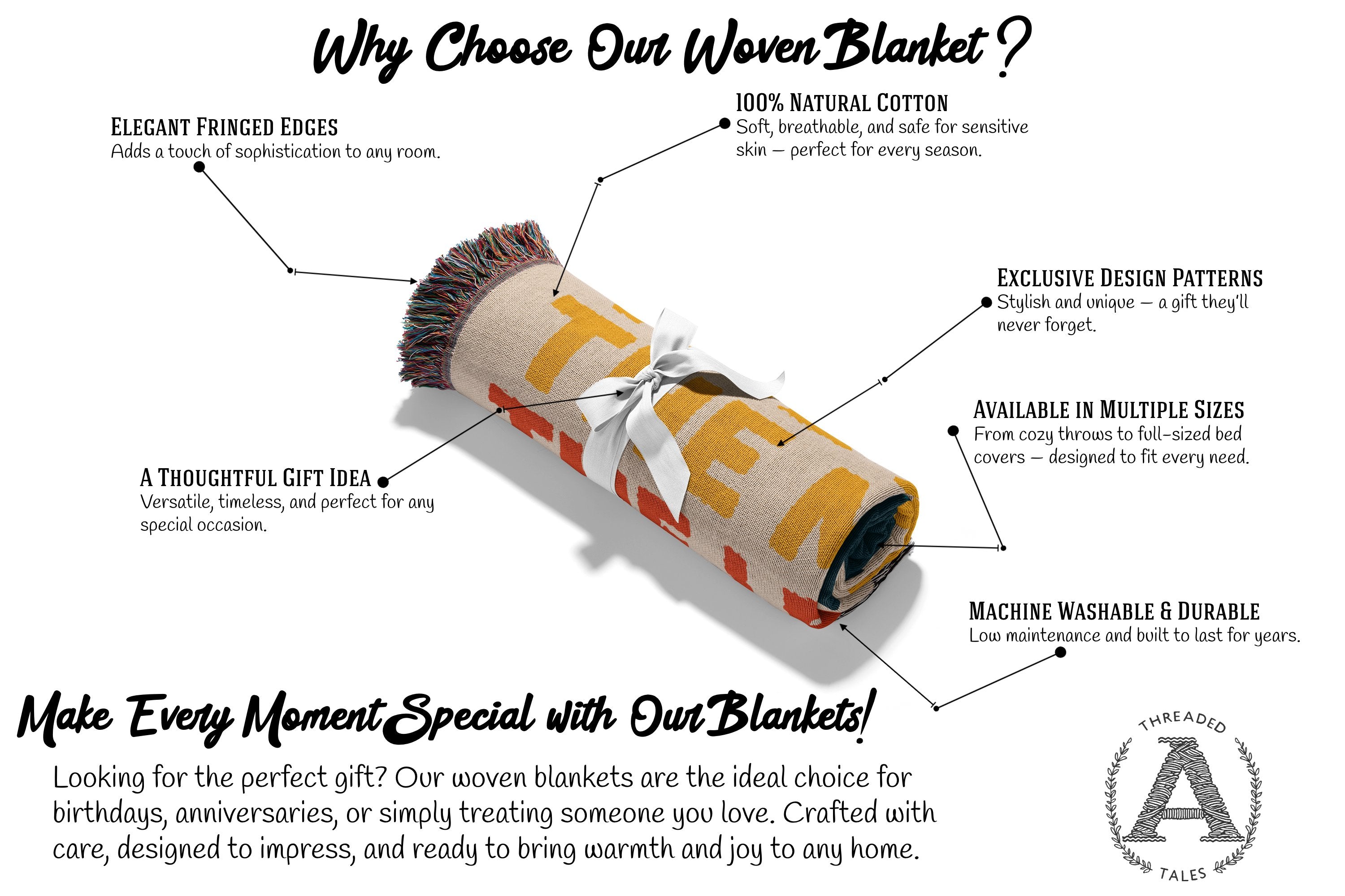 Special Woven Blanket Unique Gift Idea Product