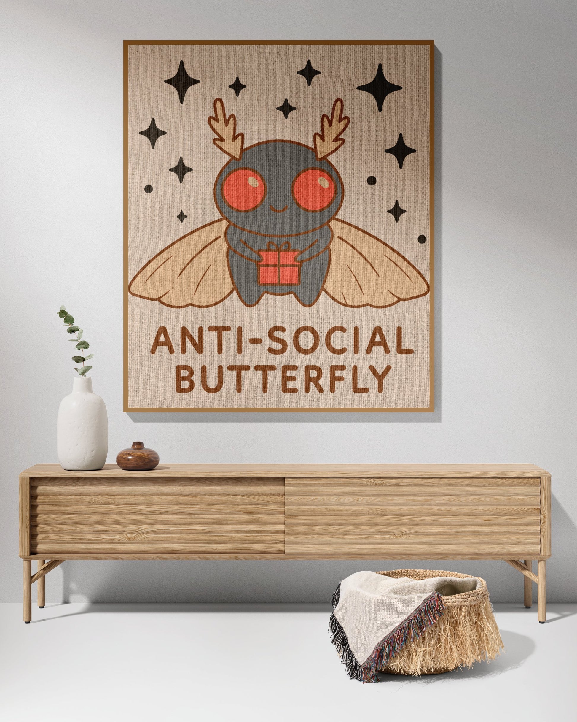 Anti Social Butterfly Wall Art Poster product type