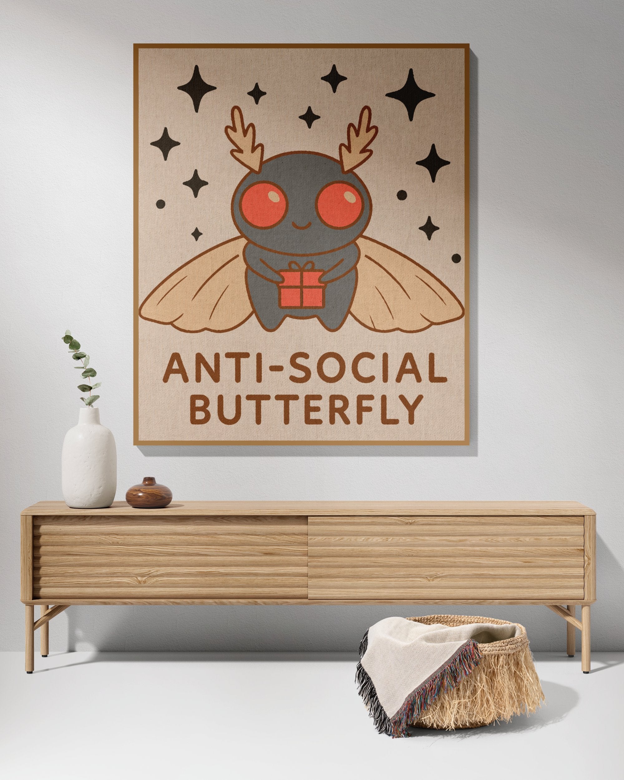 Anti Social Butterfly Wall Art Poster product type