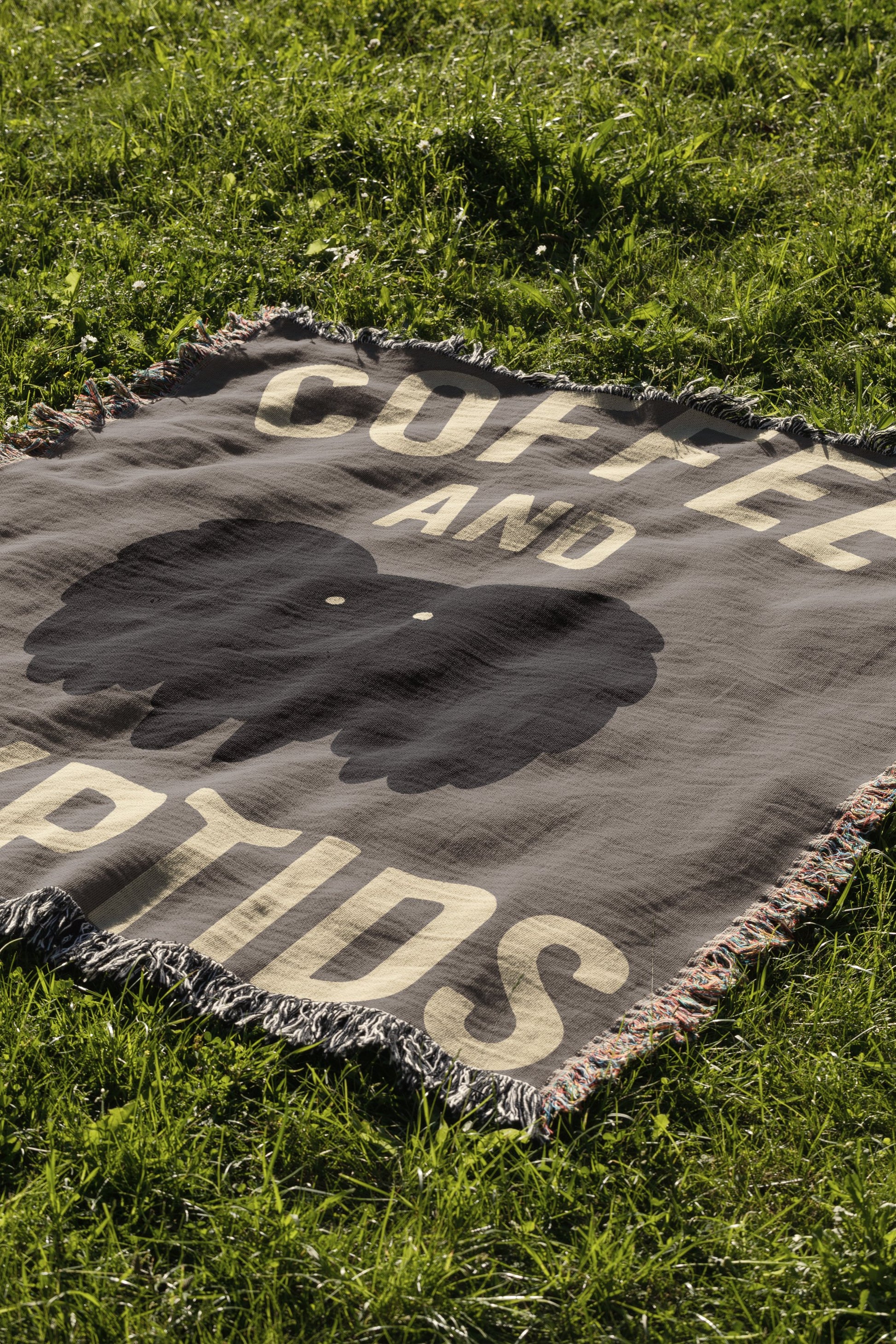Coffee and Cryptids Blanket perfect for cozying up outdoor product