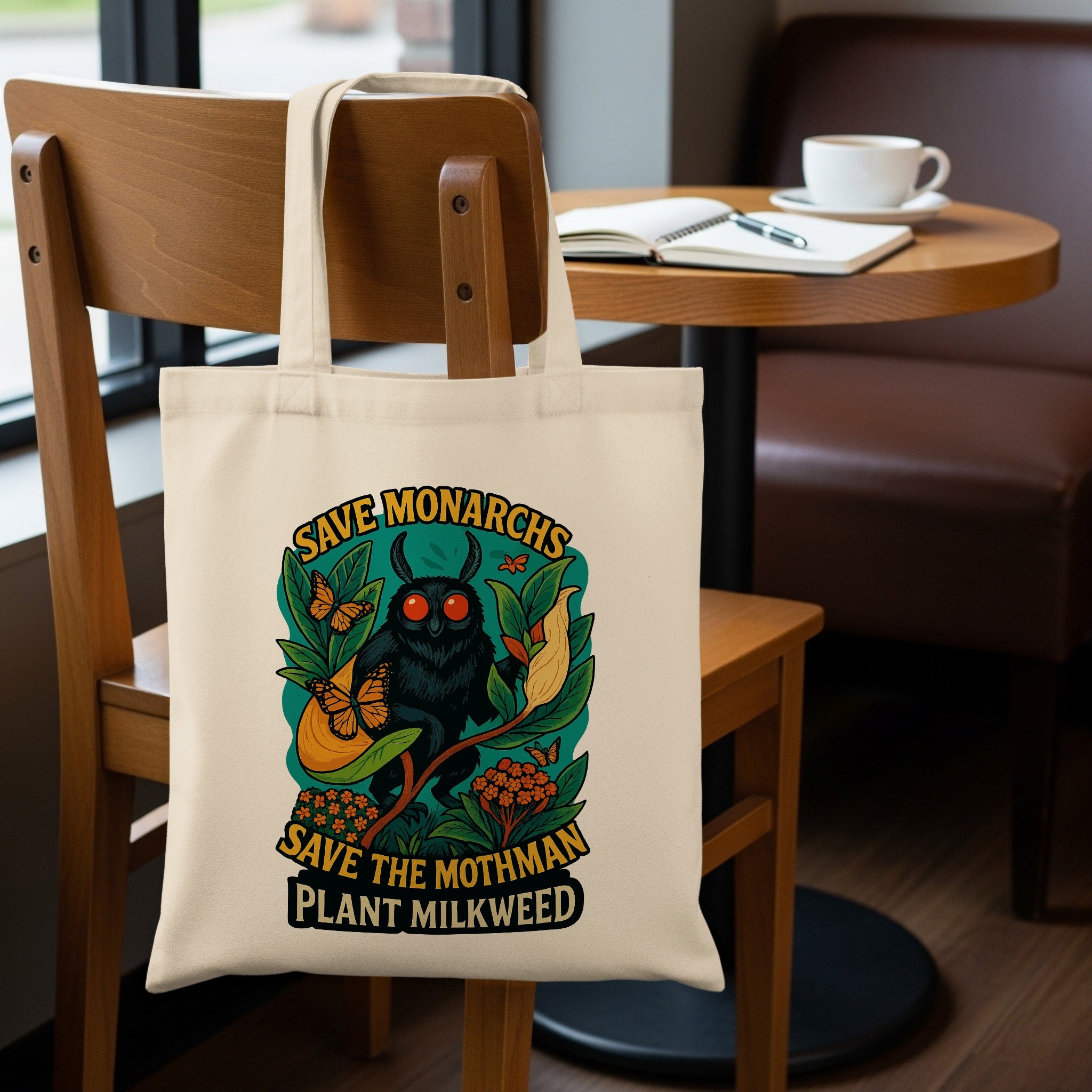Save Monarchs Save The Mothman Tote Bag Product