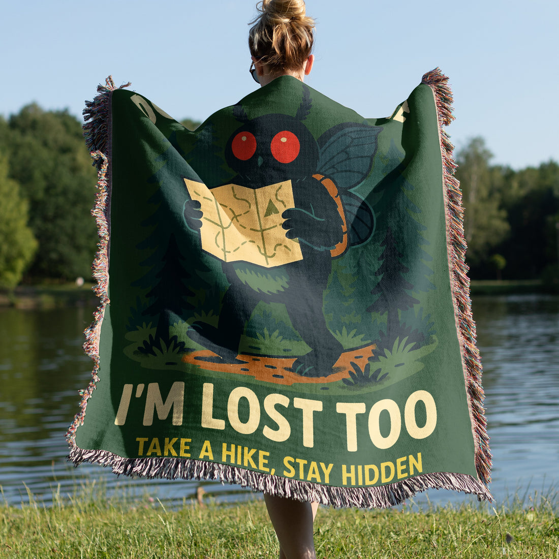 Hiking Themed Moth Man Blanket unique product