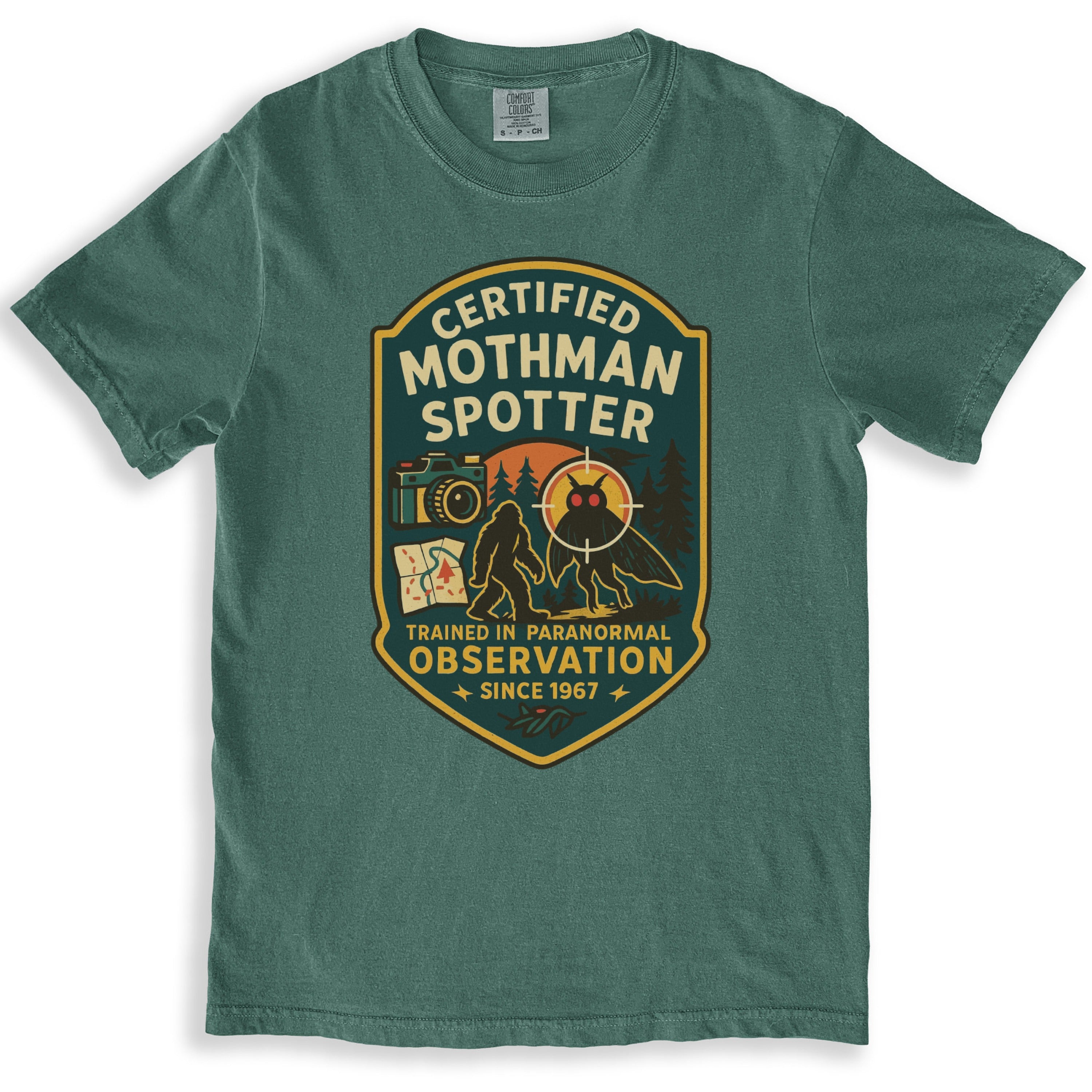 Certified Mothman Spotter Observation T-Shirt Product