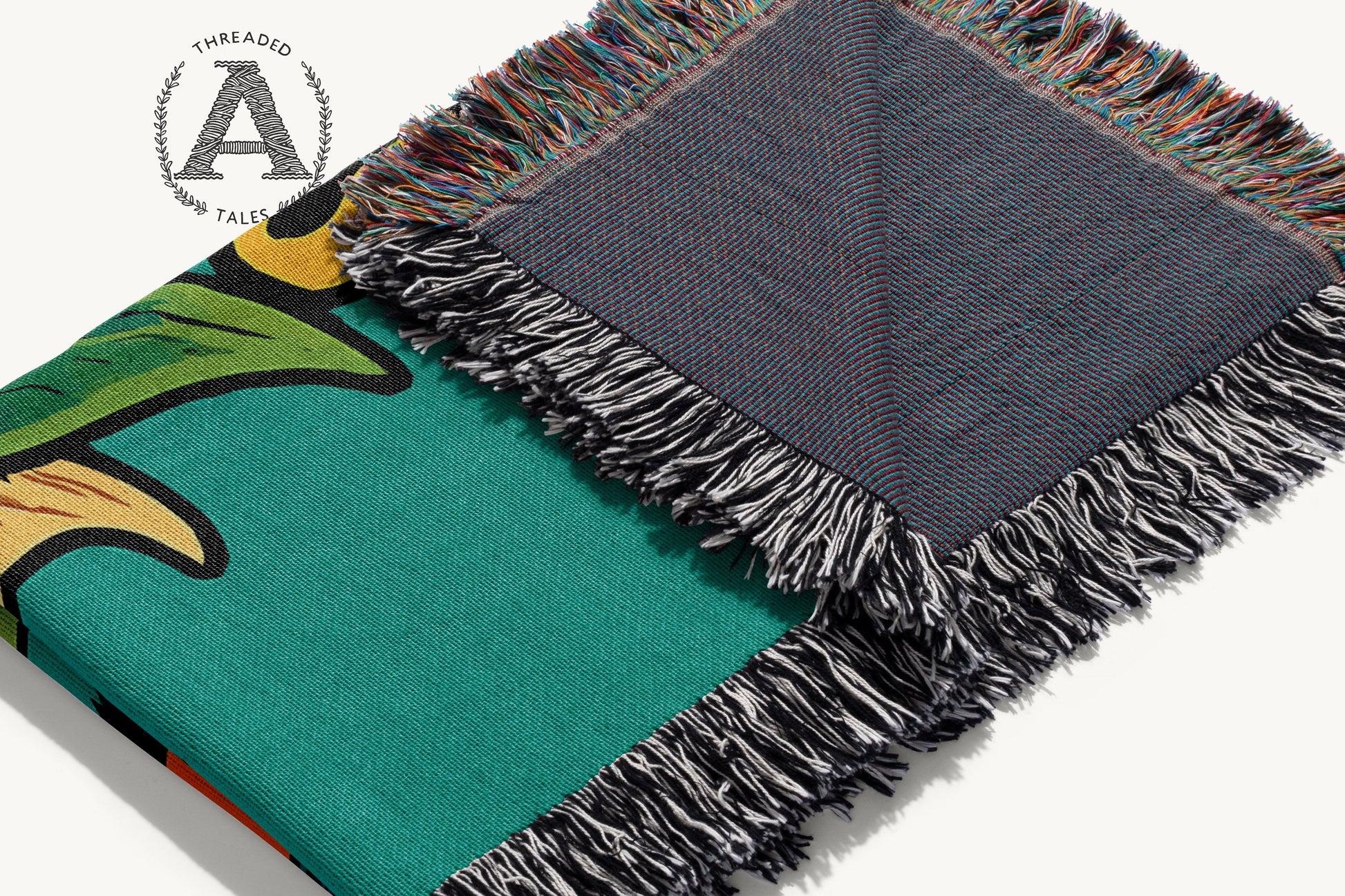 Colorful Fringe Design Throw Blanket product type