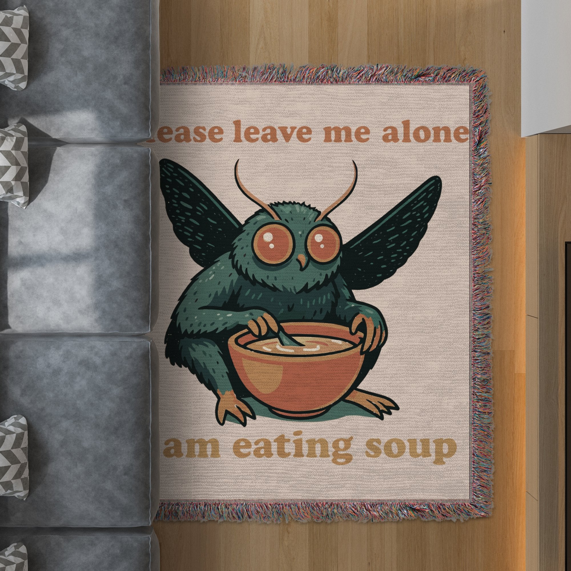 Please Leave Me Alone Soup Eating Rug product type