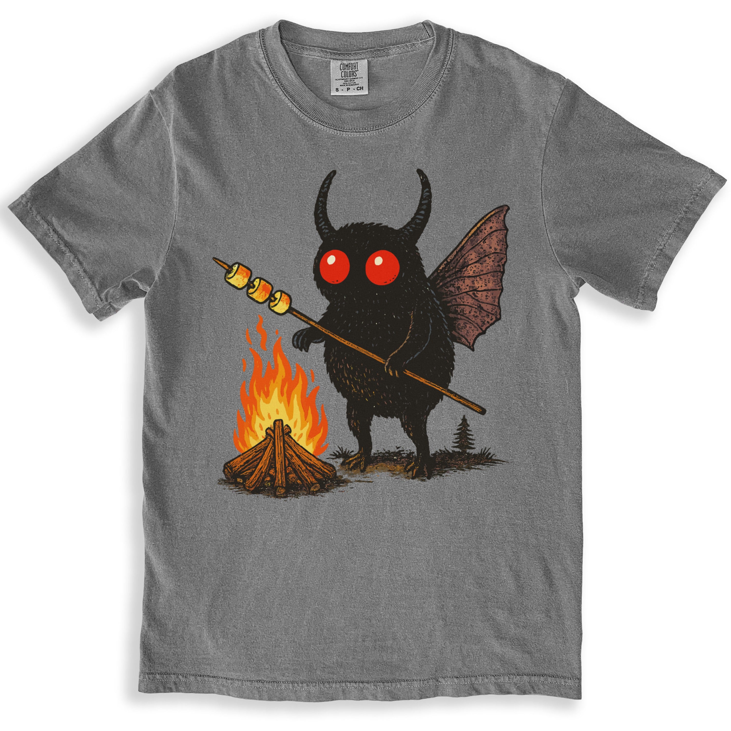 Mothman Roasting Marshmallows Graphic Tee product