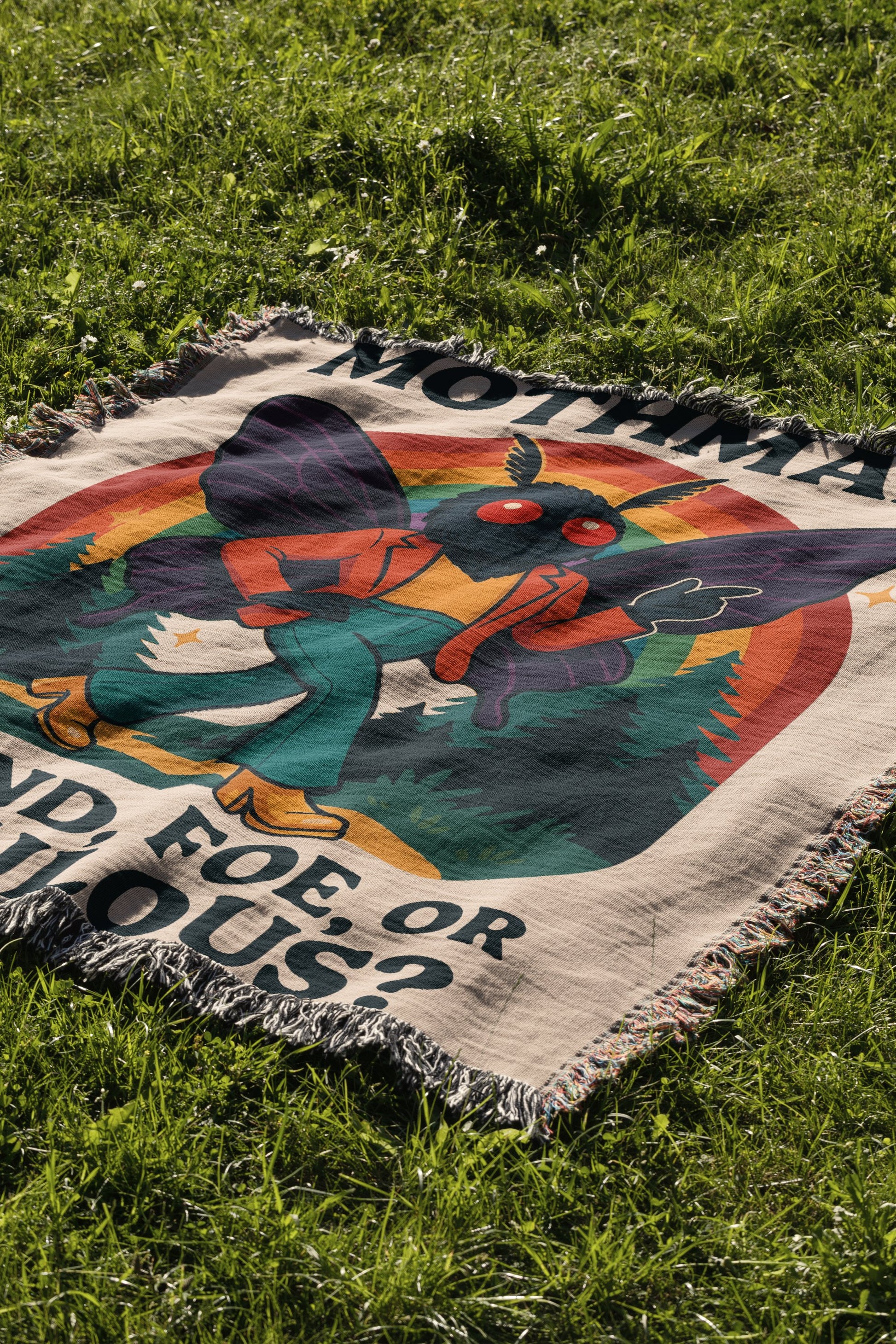 Colorful Mothman Blanket with Unique Design product type