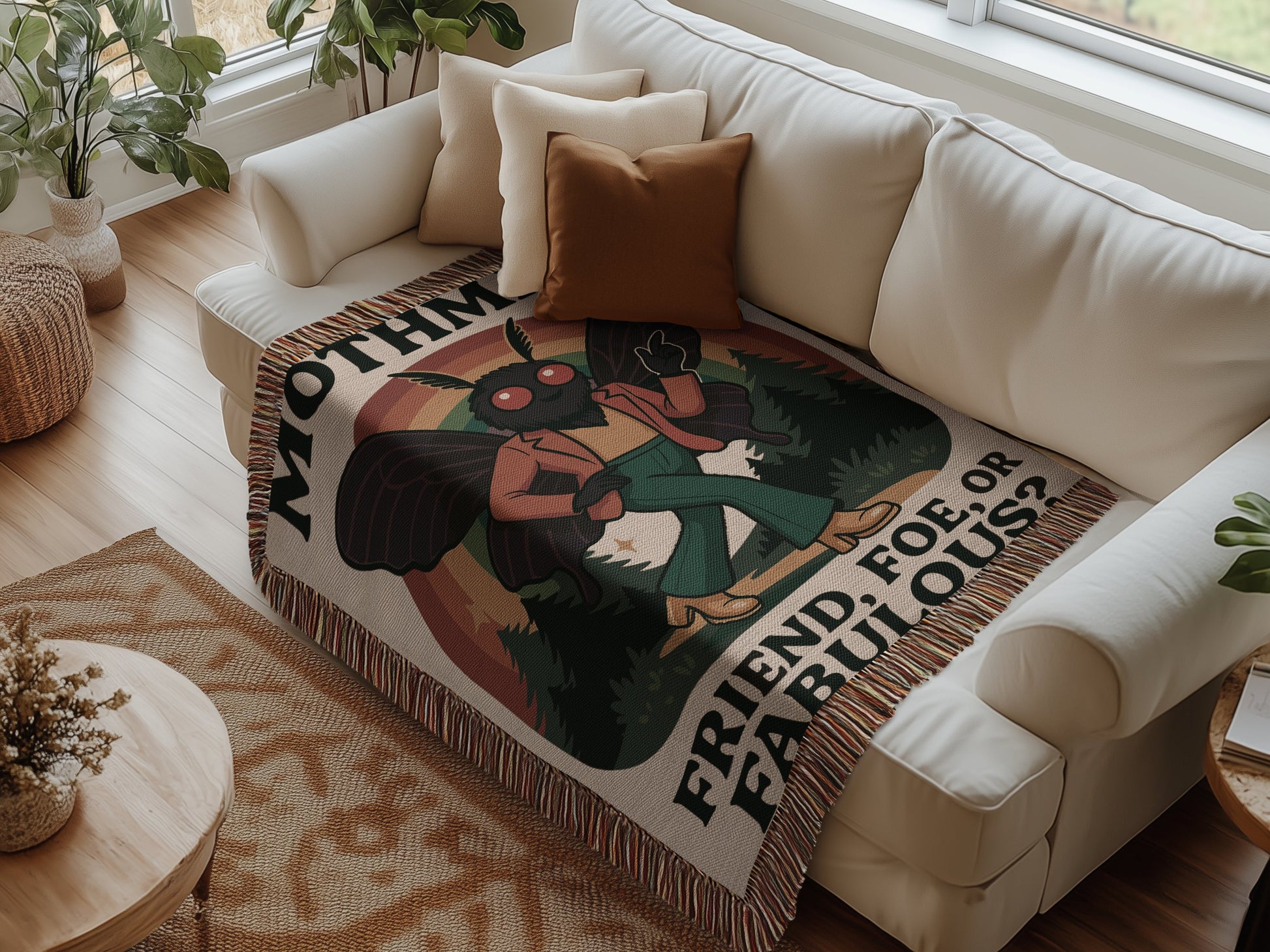 Mothman Graphic Blanket Friend Foe or Fabulous Blanket product type
