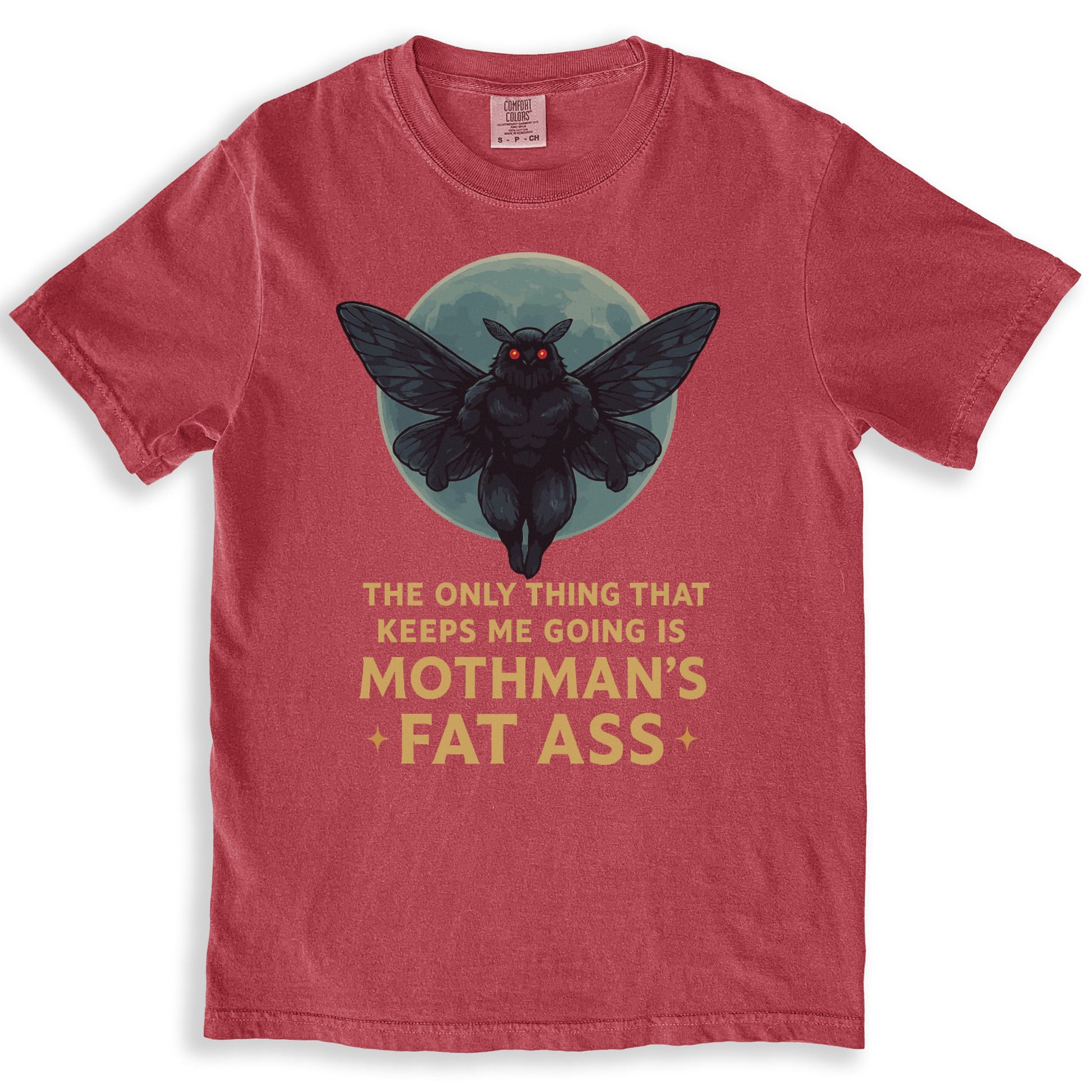 Mothman's Fat Ass Graphic Tee Humor Apparel product type