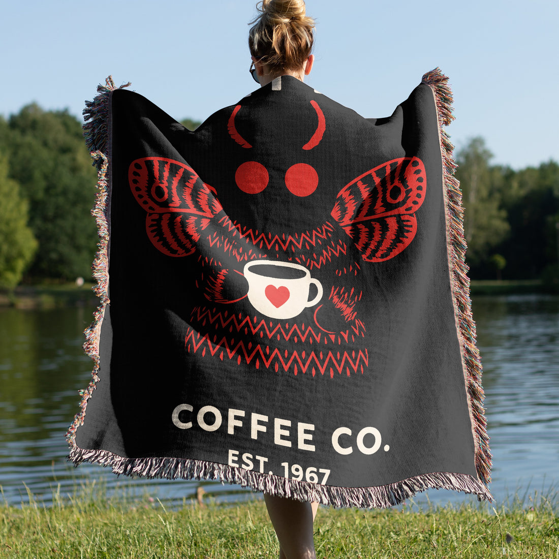 Cozy Cryptid Coffee Co Mothman Blanket product type