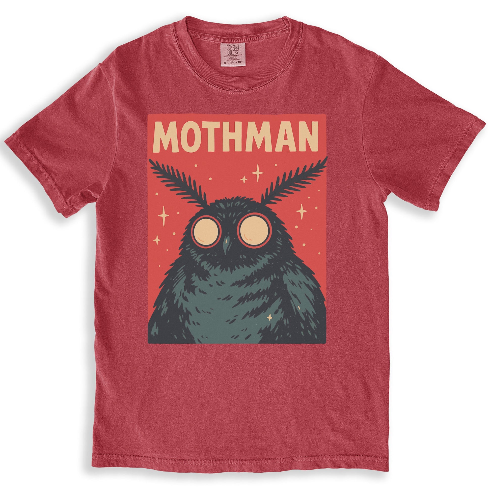 Mothman Red Graphic Tee Shirt Casual Top Apparel product type