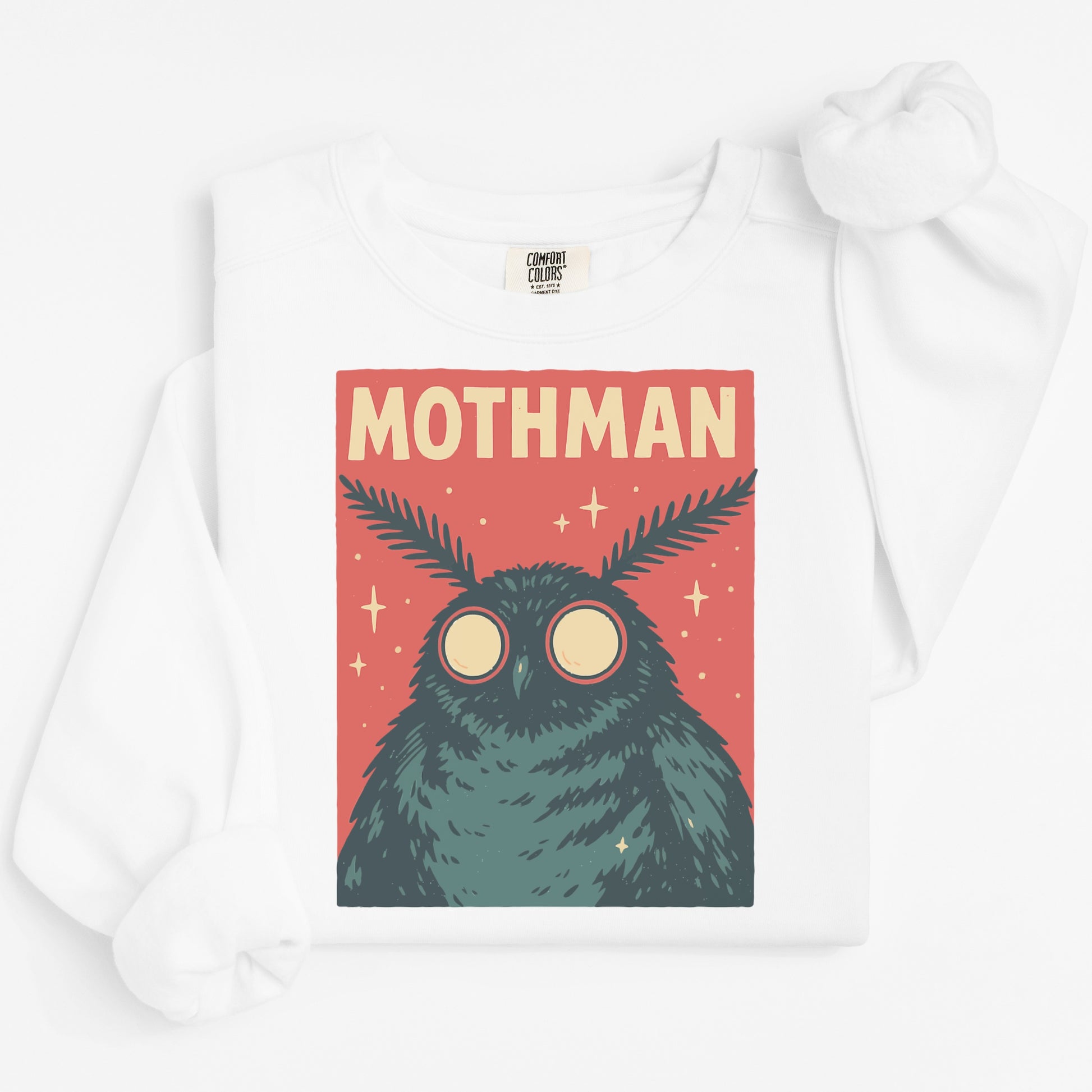 Mesmerizing Mothman Design on Cozy Sweatshirt Product