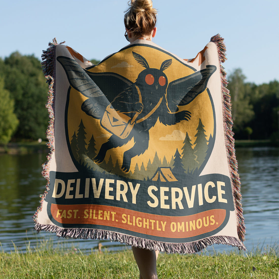 Mothman Delivery Service Fast Silent Ominous blanket product