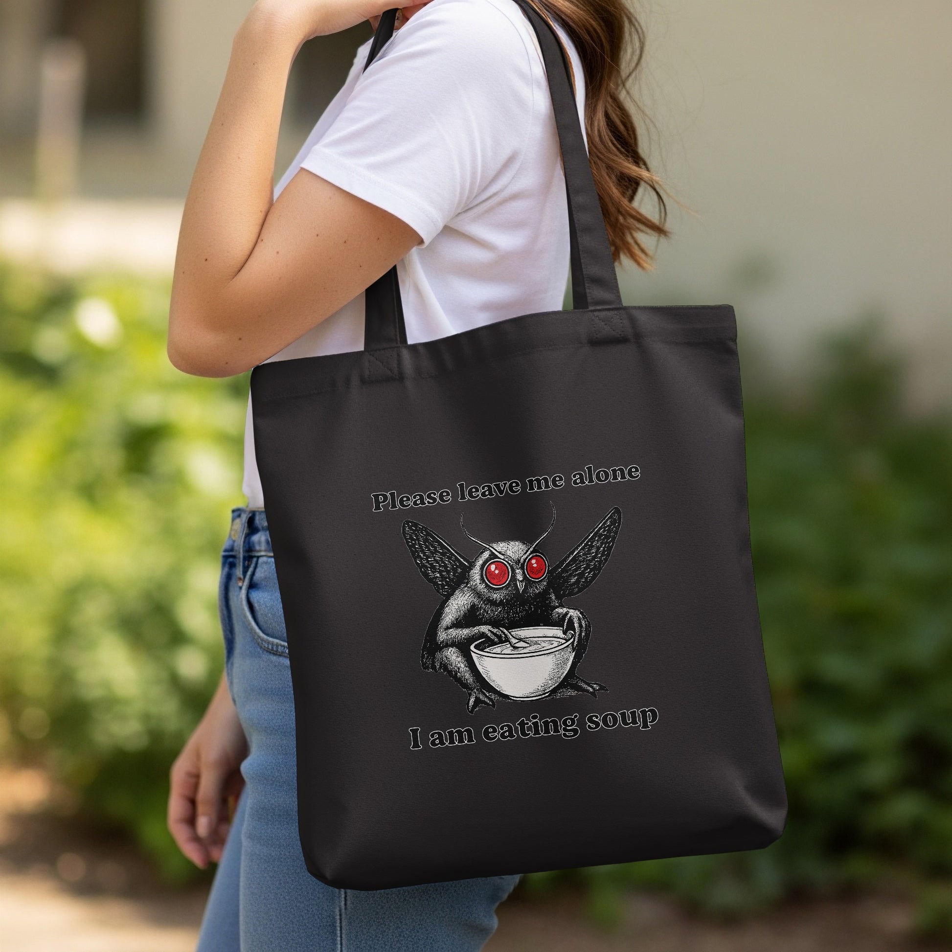 Funny Insect Eating Soup Tote Bag Product