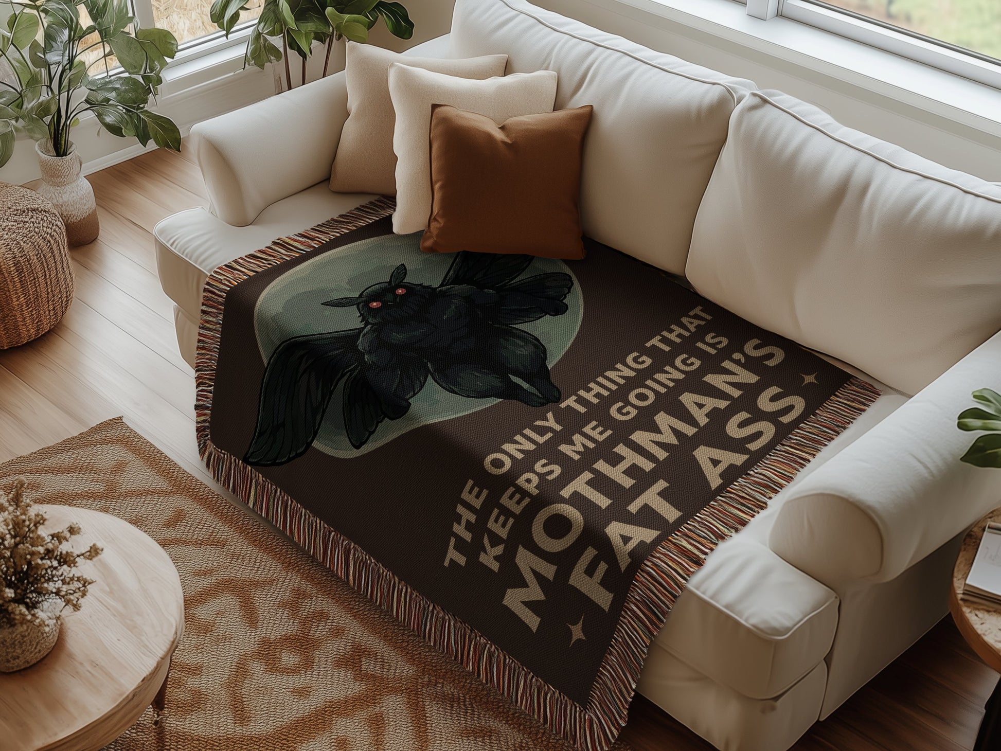 The Only Thing Mothman's Fat Ass Blanket product type