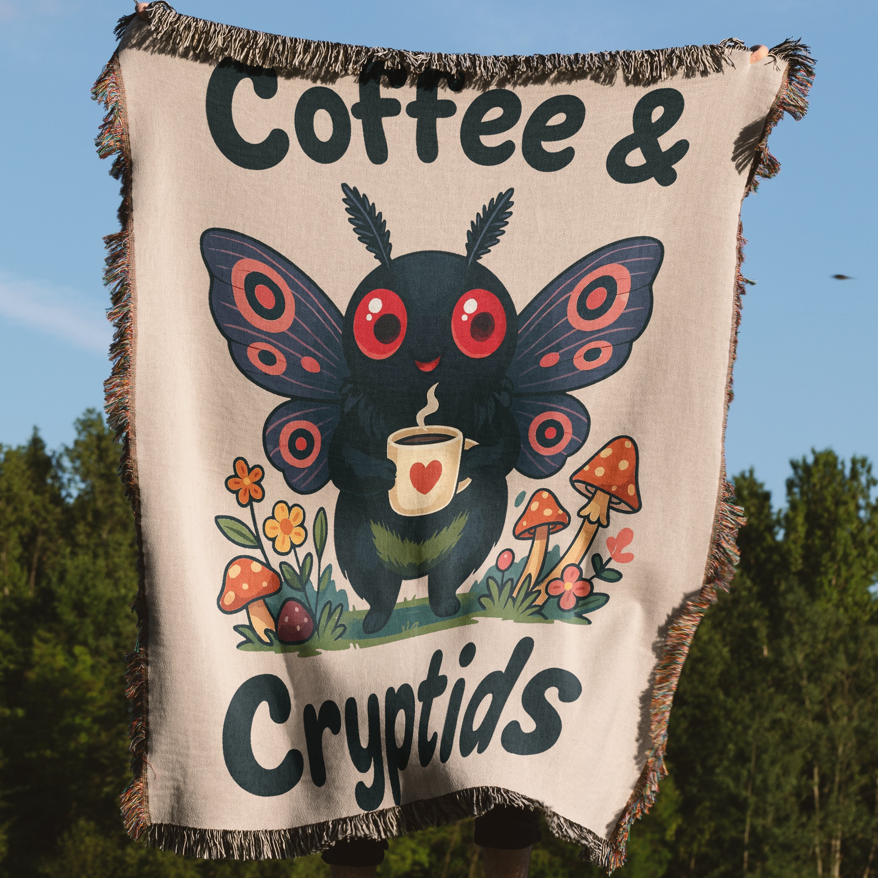 Coffee and Cryptids Graphic Blanket product