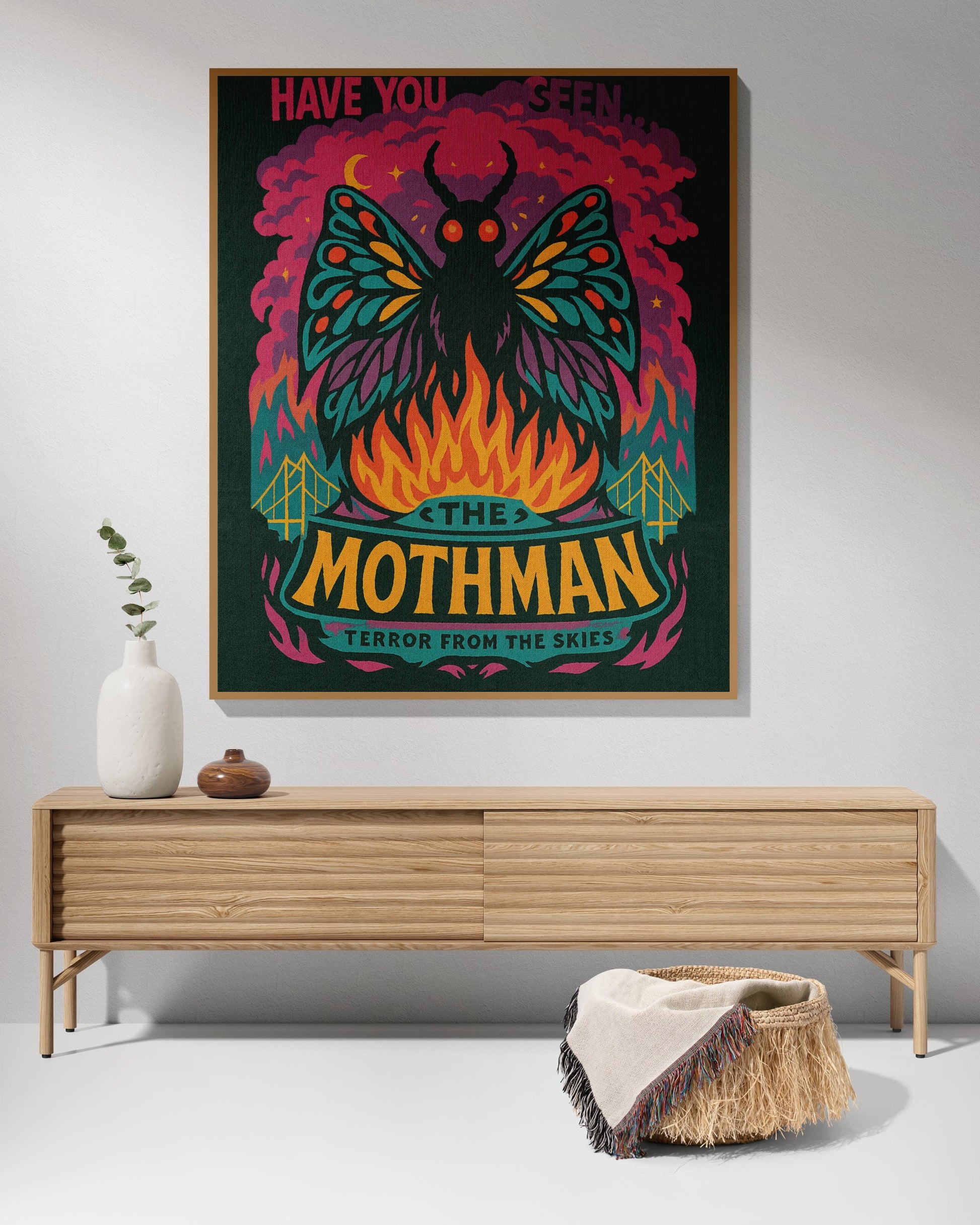 Have You Seen The Mothman Poster Mystical Creature Wall Art