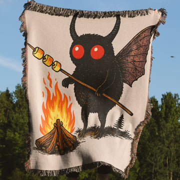 Monster Roasting Marshmallows Design Blanket product type