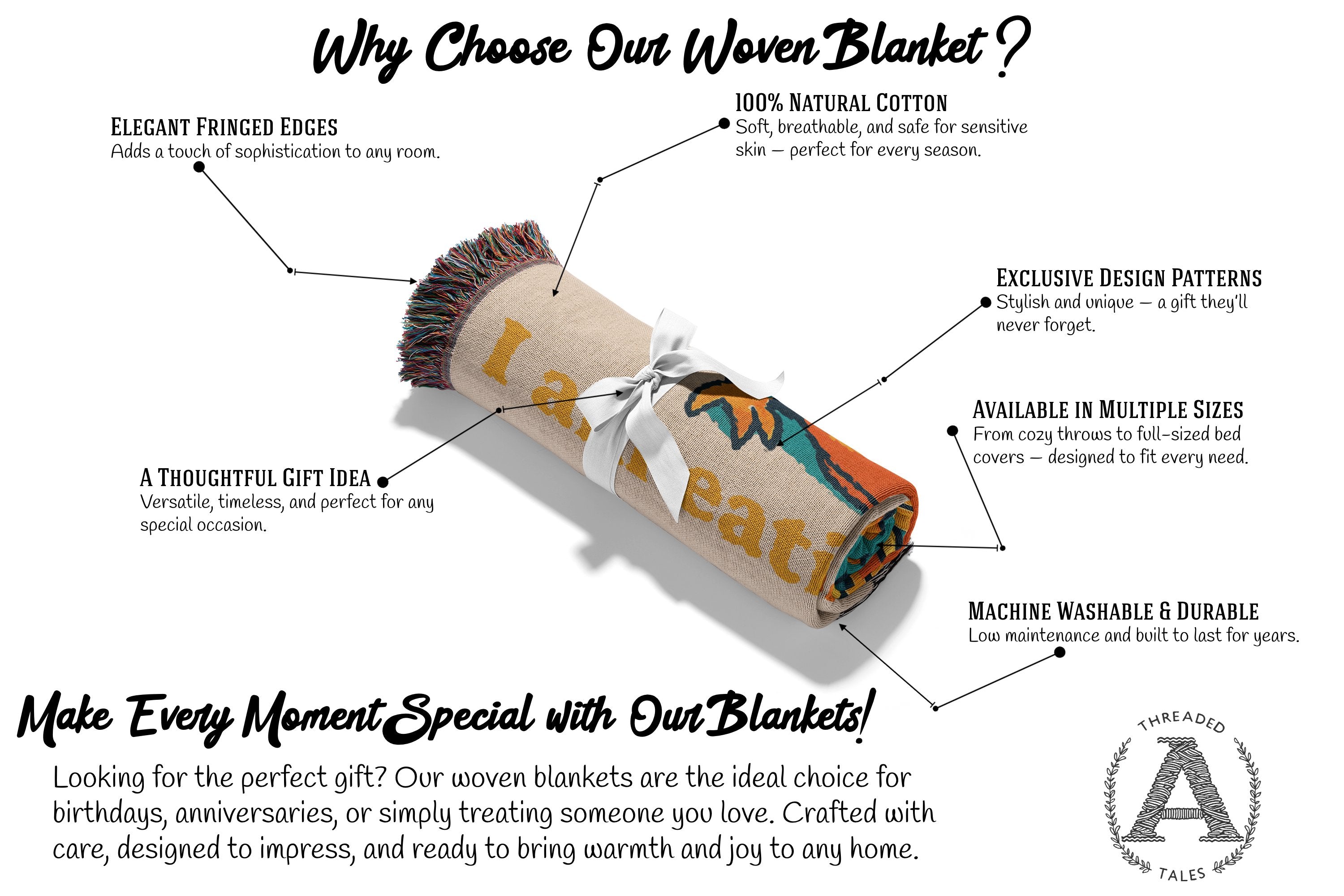 Elegant Fringed Edges Blanket Thoughtful Gift product