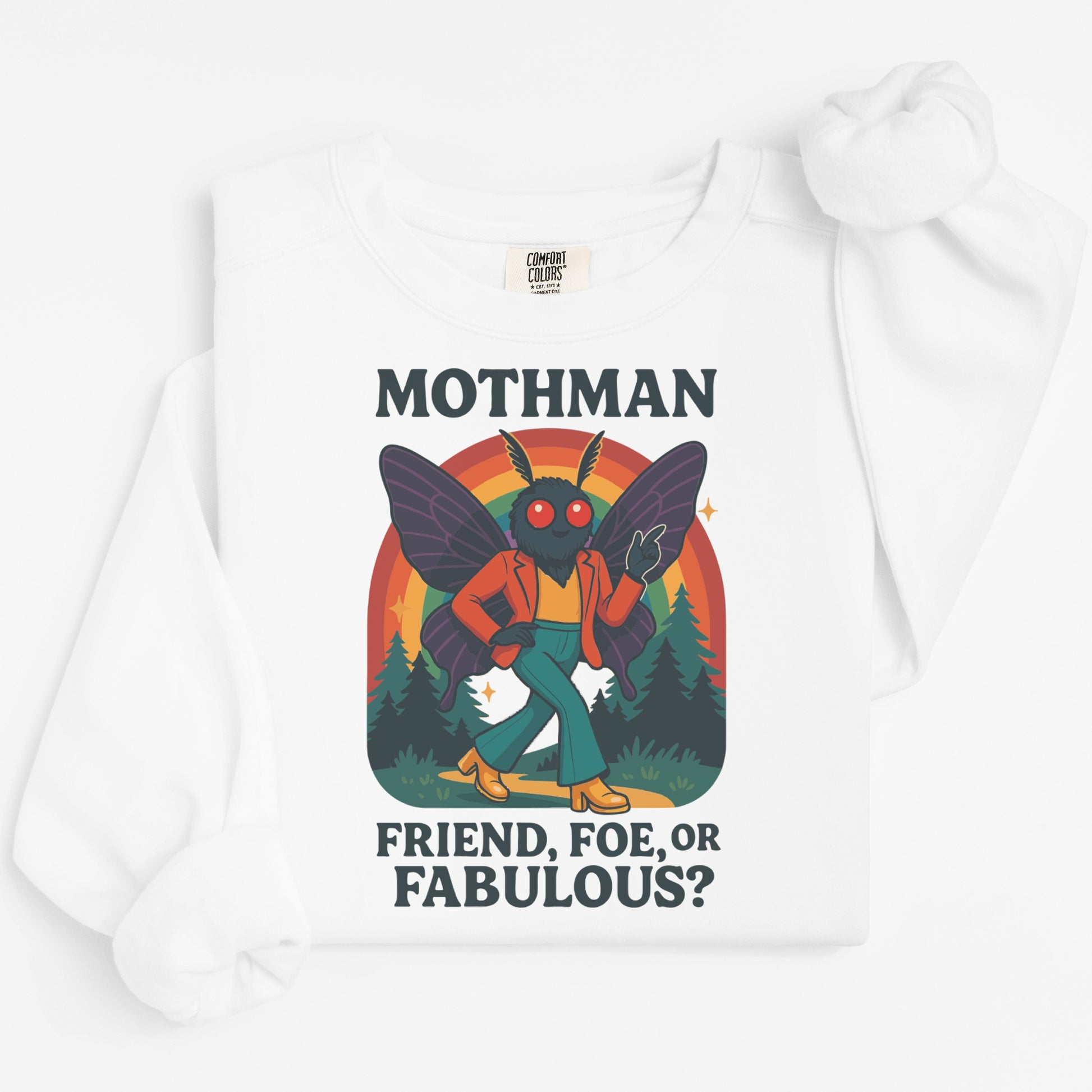 Mothman Friend Foe or Fabulous Printed Sweatshirt product