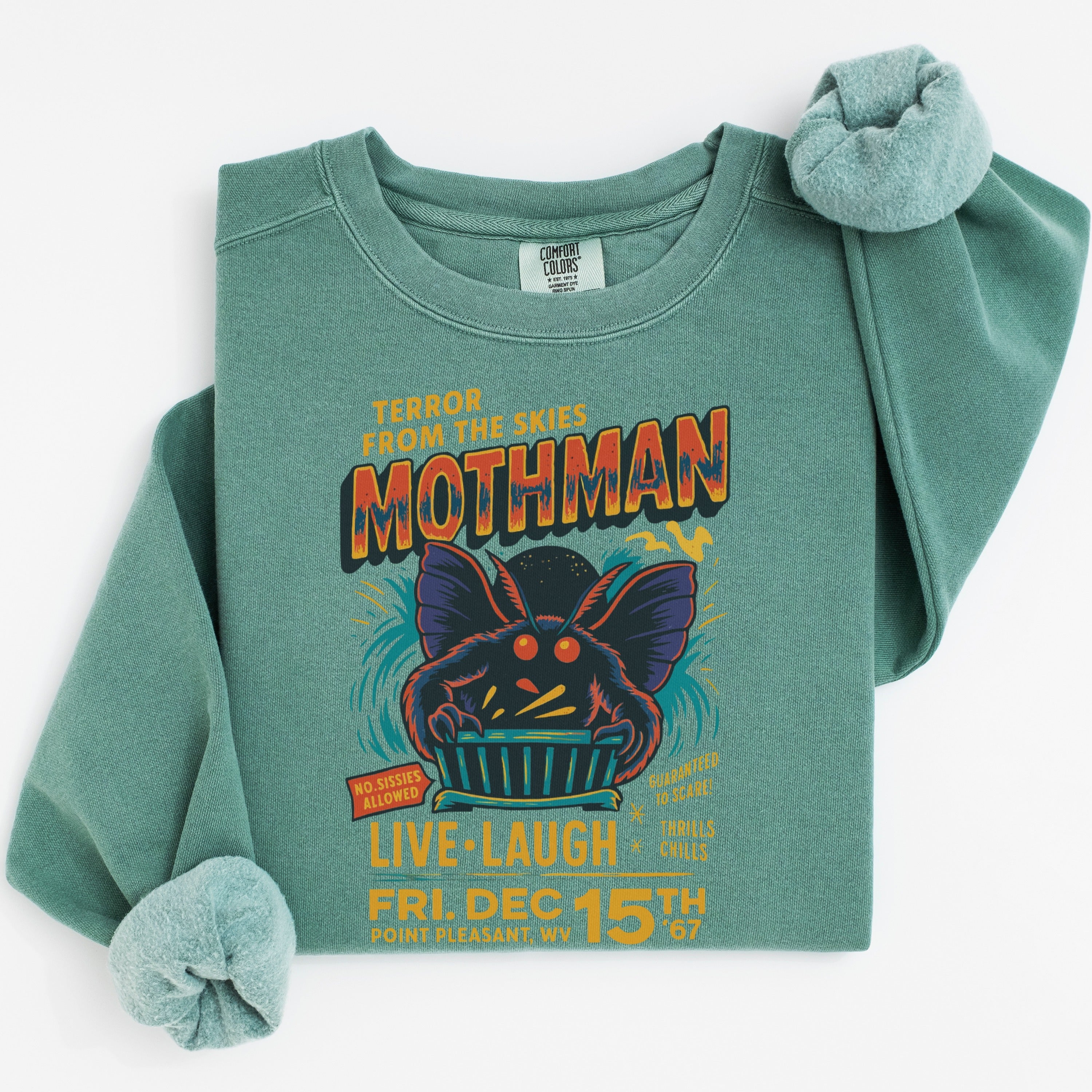 Mothman Graphic Print Sweatshirt for Casual Product
