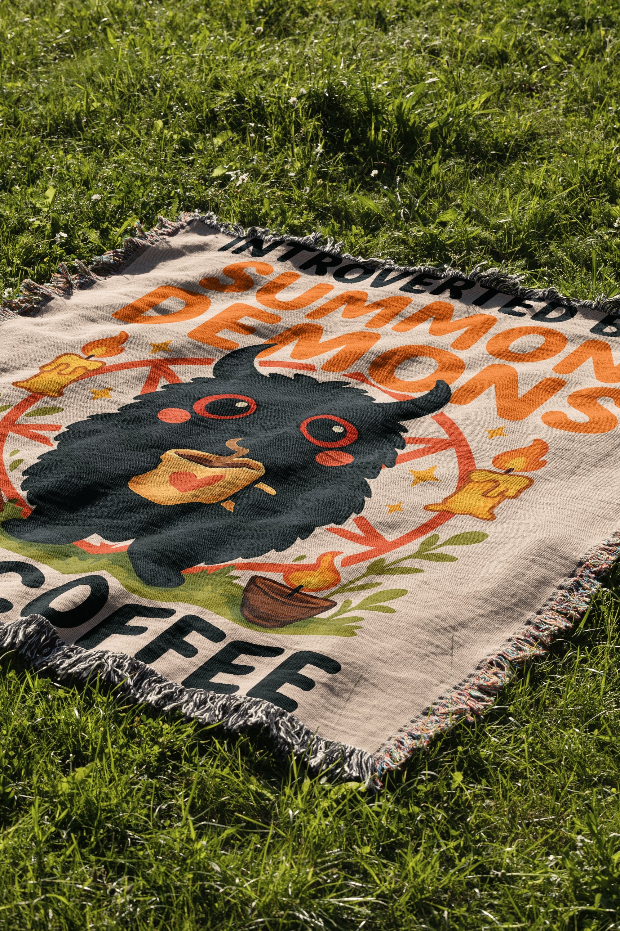Summon Demons Coffee Design Blanket product type