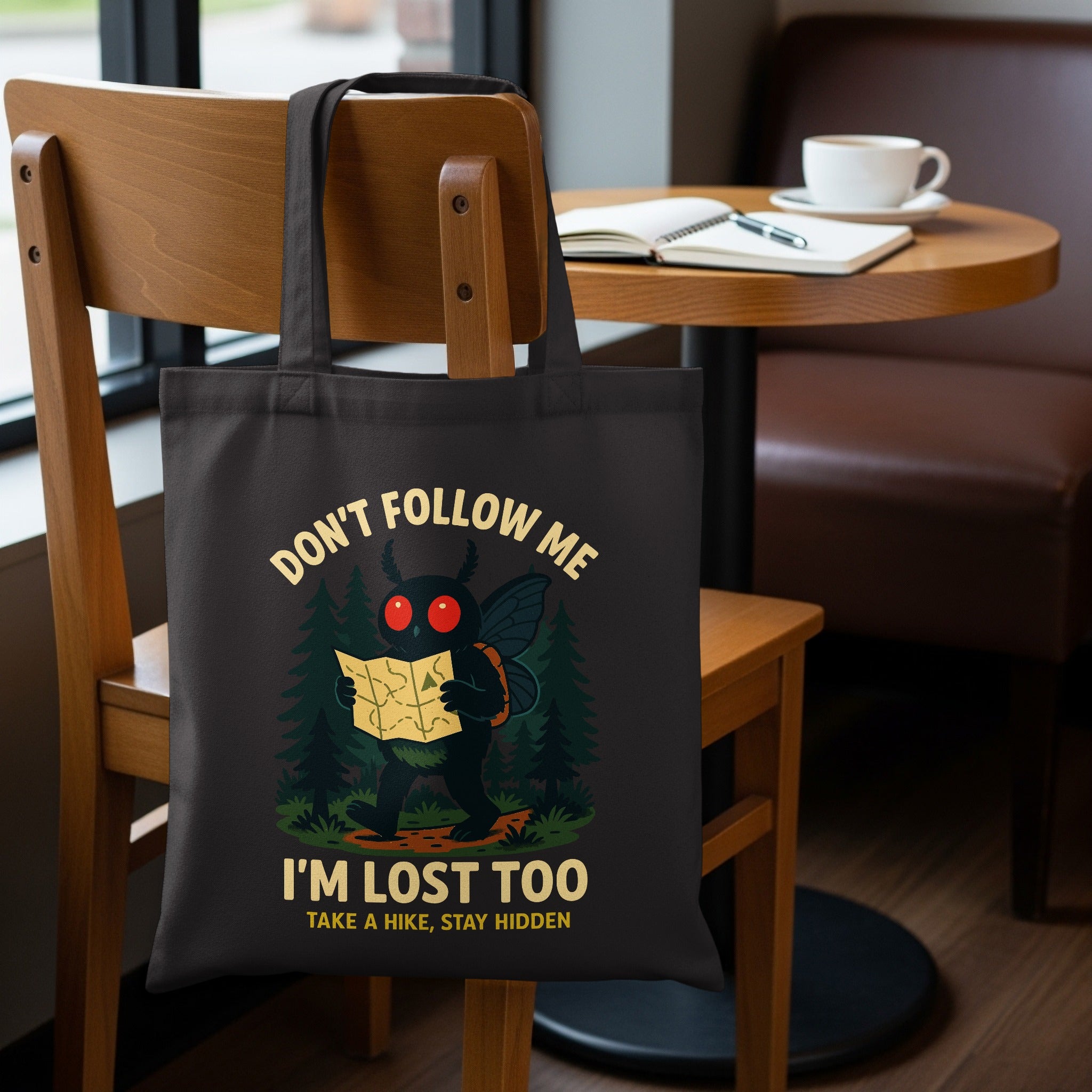Fun Hiking Themed Graphic Tote Bag Product
