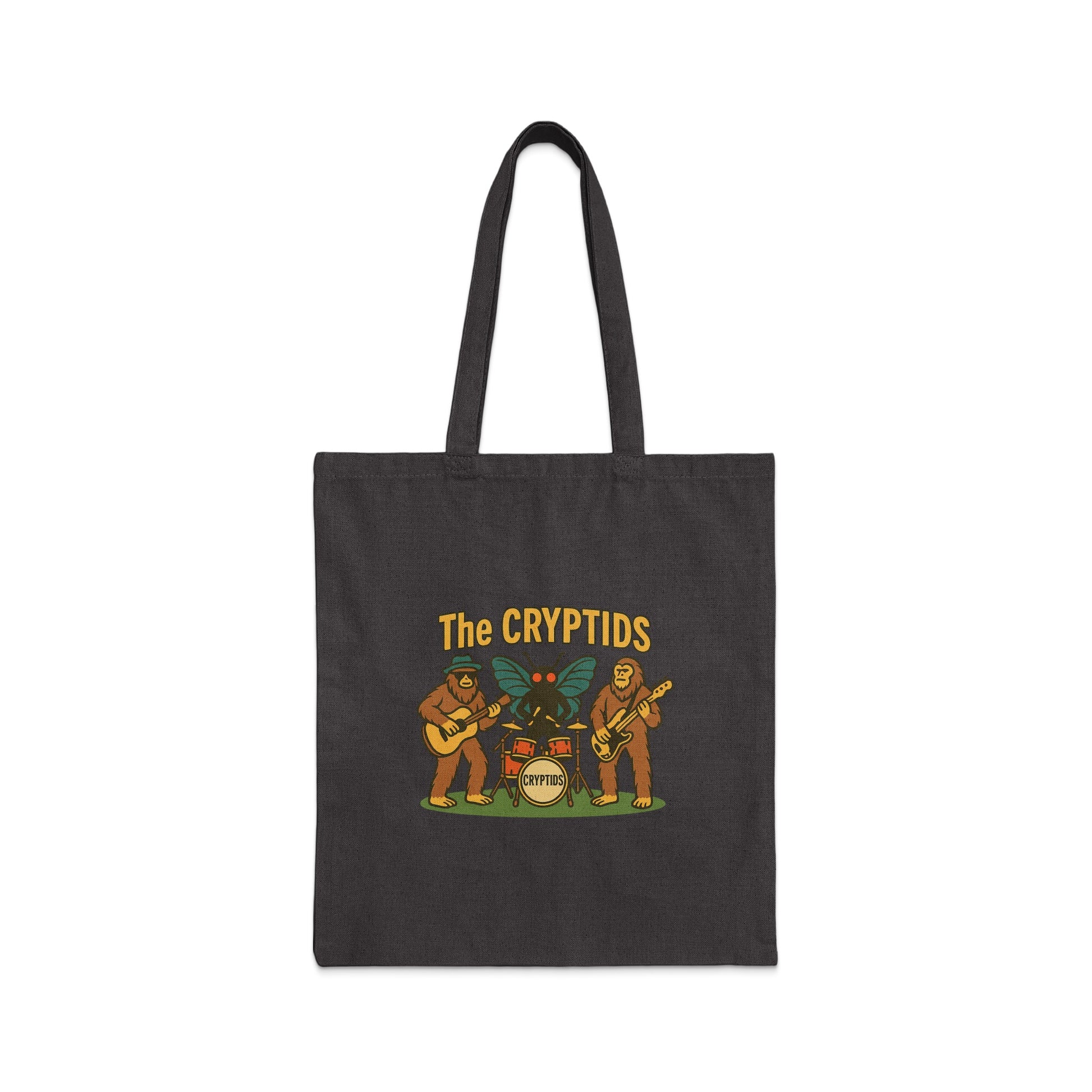 The Cryptids Band Design Black Tote Bag product type